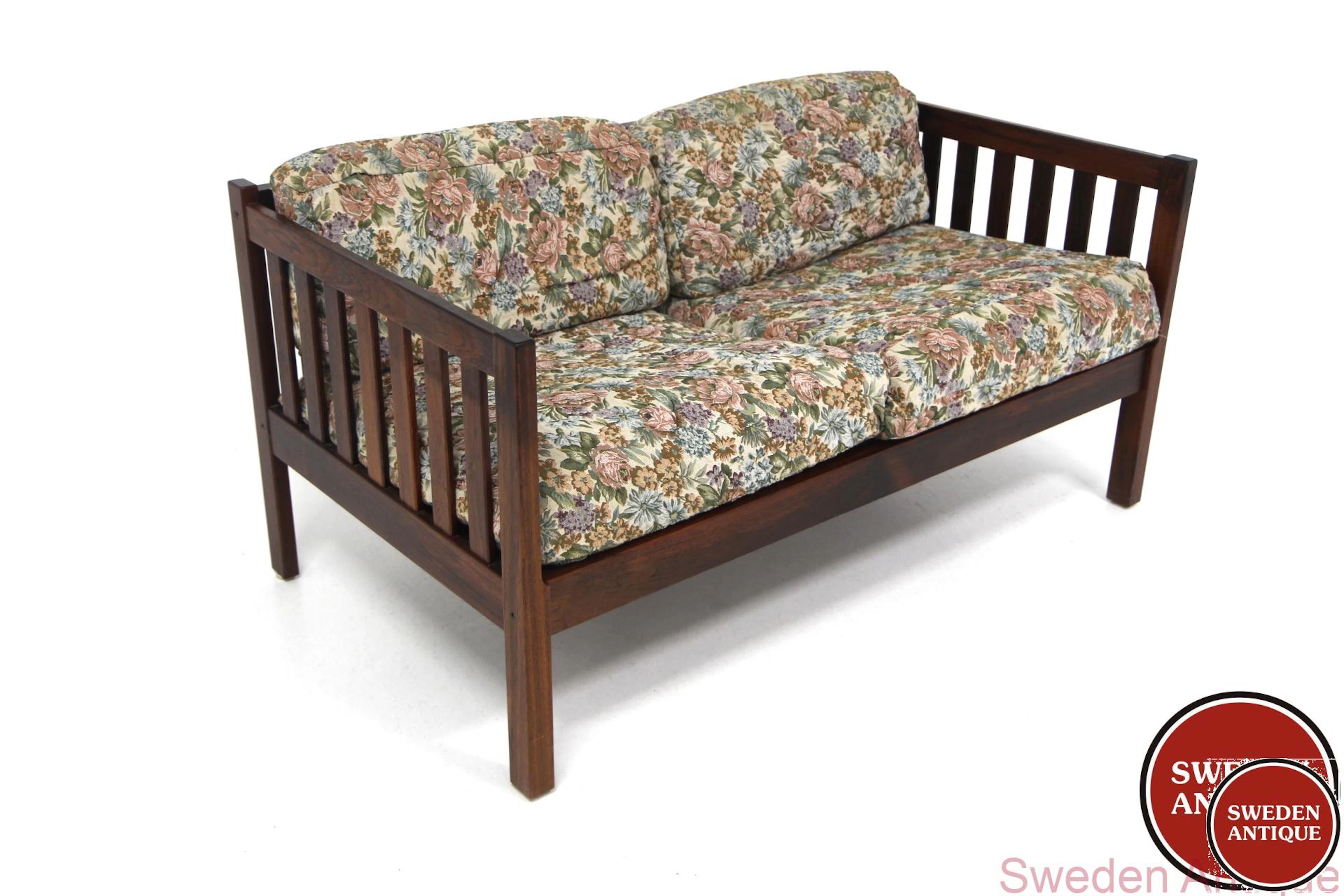 2-seat sofa Year: 1960s Origin: Swe. Material: Rosewood W: 135cm D: