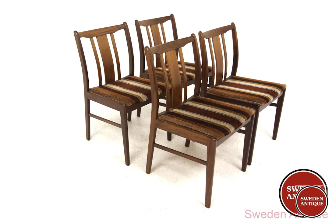 4 Chairs 1960s Swe. Walnut