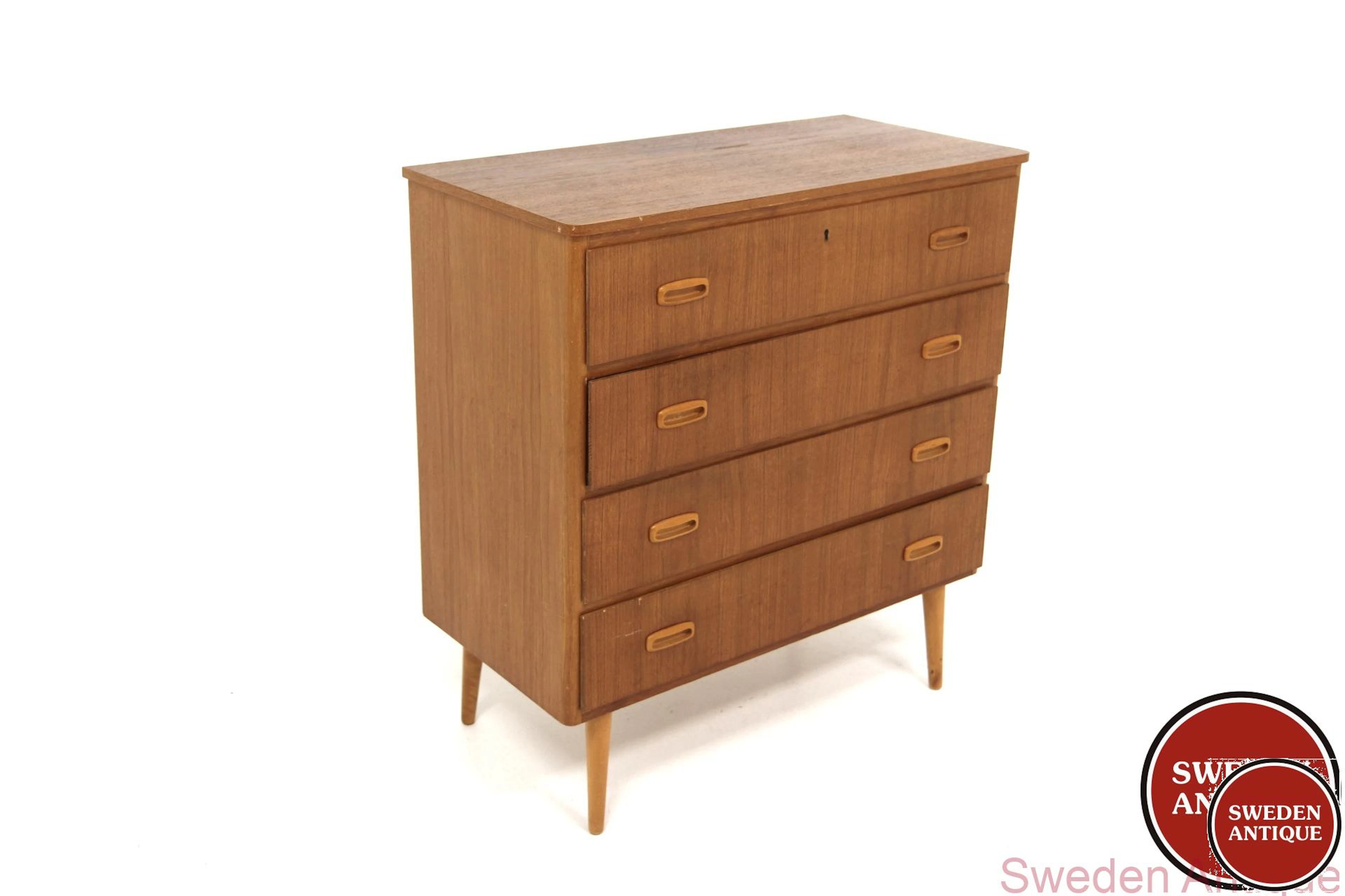 Chest of drawers Year: 1950s Origin: Swe. Material: Teak Beech W: