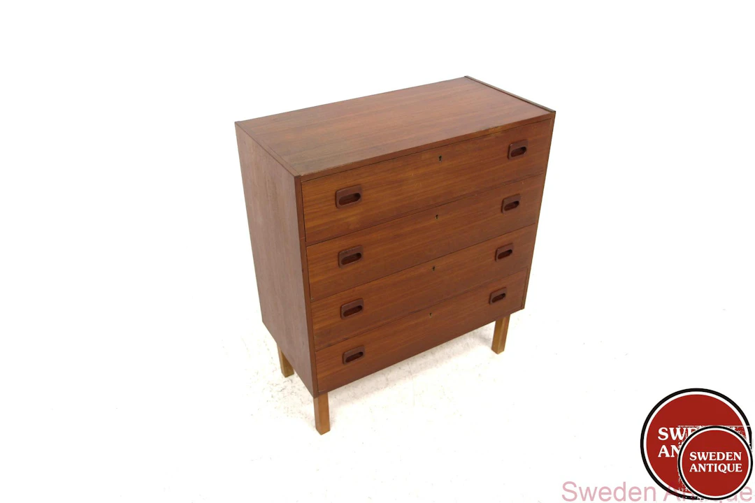 Chest of drawers 1960s Swe. Teak Beech