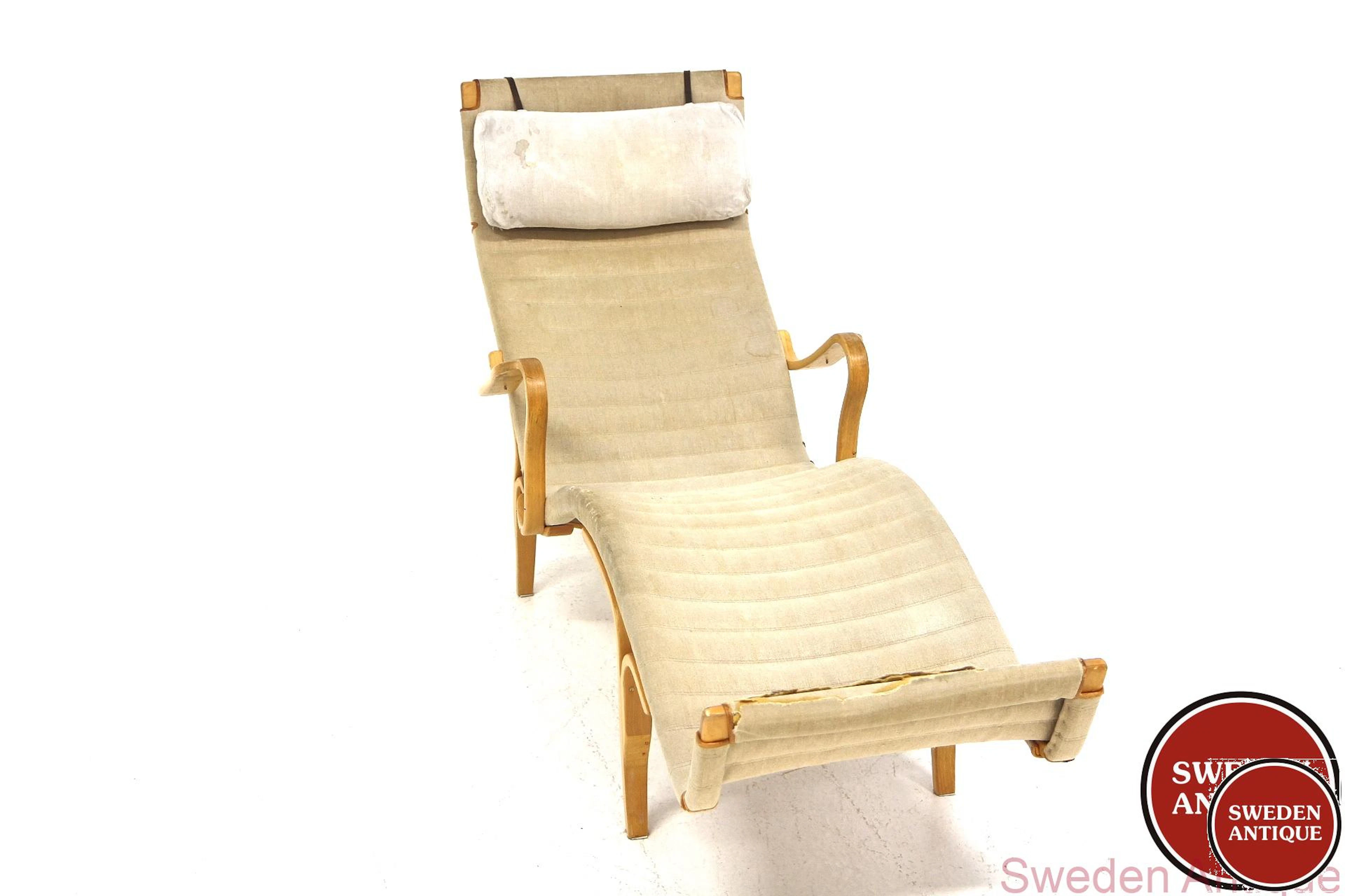 High back Lounge chair Pernilla 3 Bruno Mathsson for DUX 1970s Swe. Beech