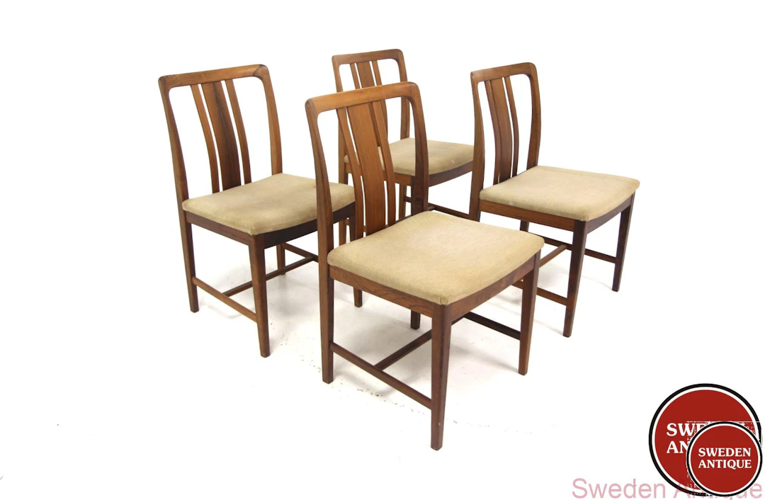 4Pcs Chairs Linde Nilsson, Lammhult Year: 1960s Origin: Swe. Material: