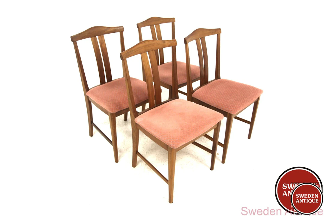 4 Chairs 1960s Swe. Walnut