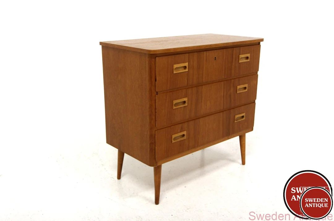 Chest of drawers 1950s Swe. Teak Beech