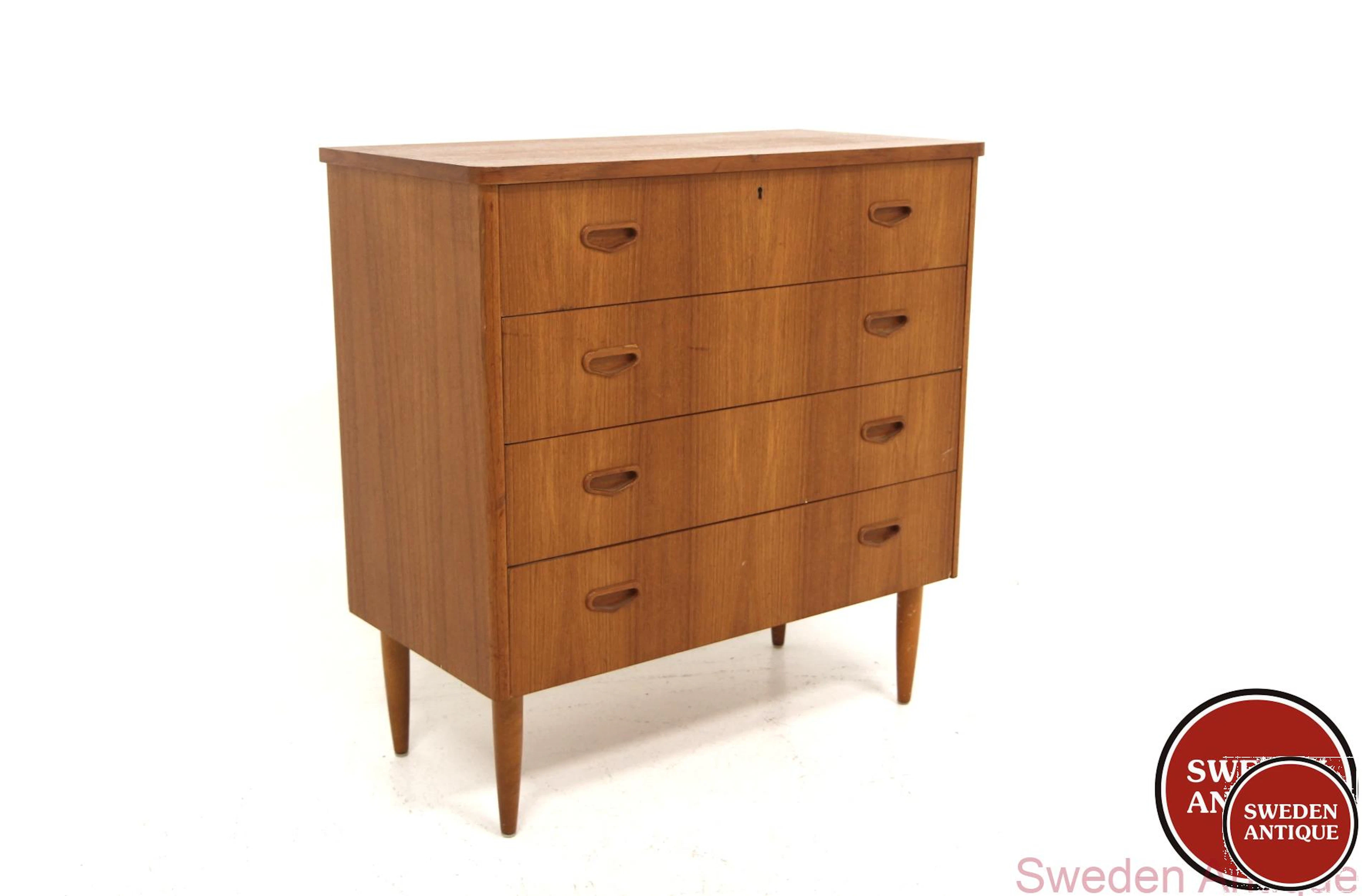 Chest of drawers Year: 1950s Origin: Swe. Material: Teak Beech W: