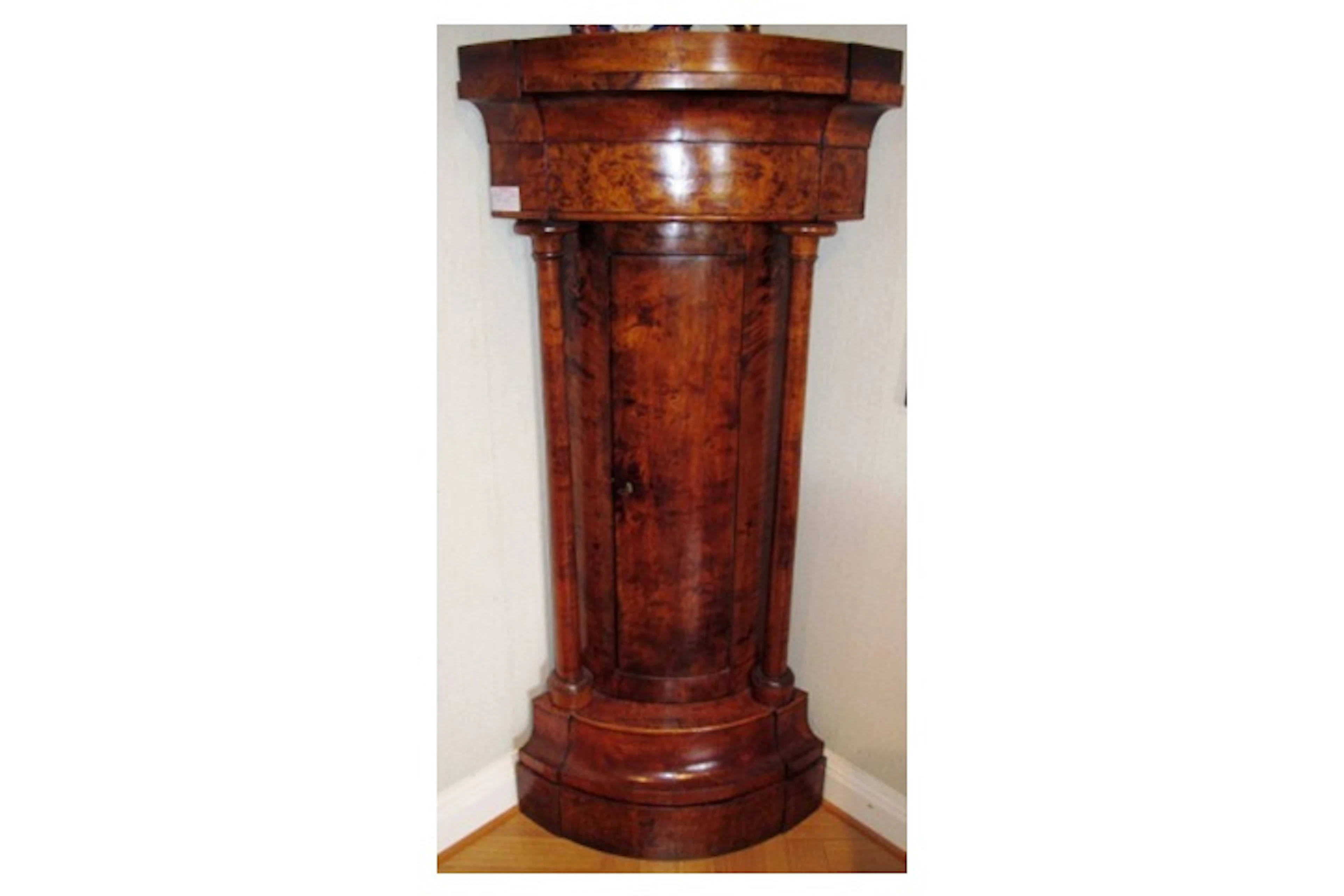 Antique Corner cabinet Empire Birch