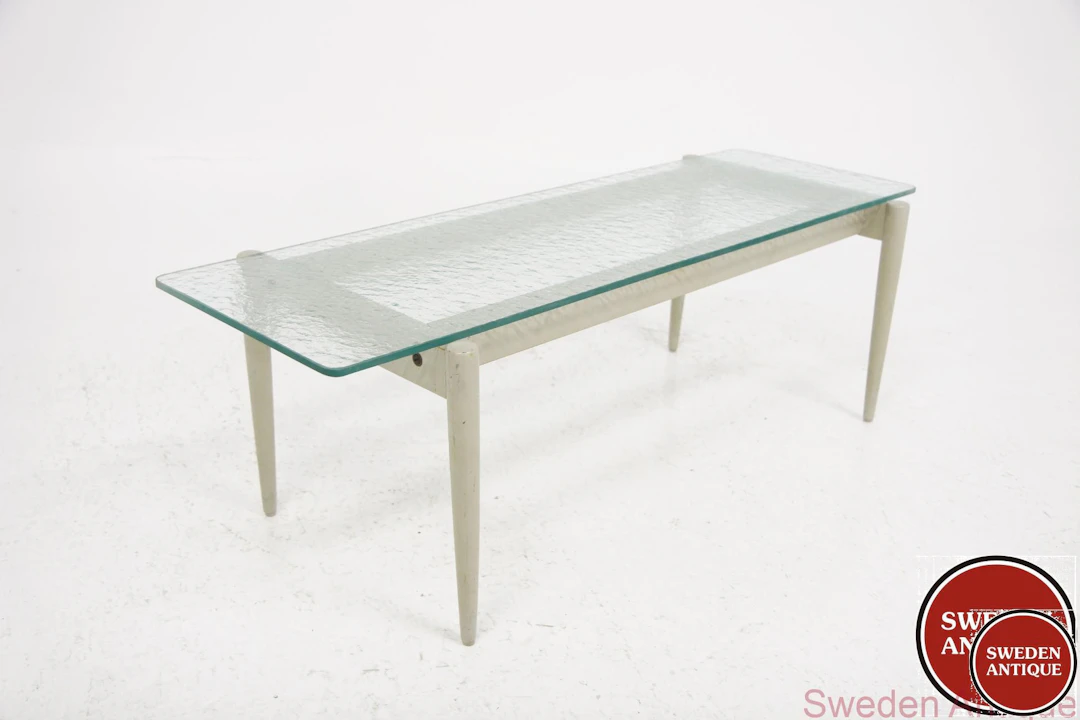 Side table 1960s Swe. White Glass