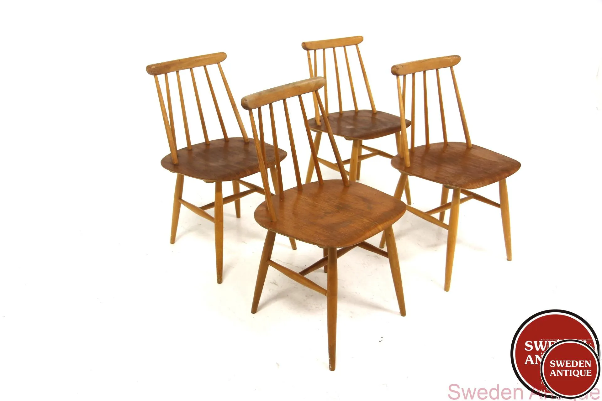 4Pcs Chairs Fanett Ilmarie Tapiovaara for Edsbyverken Year: 1960s