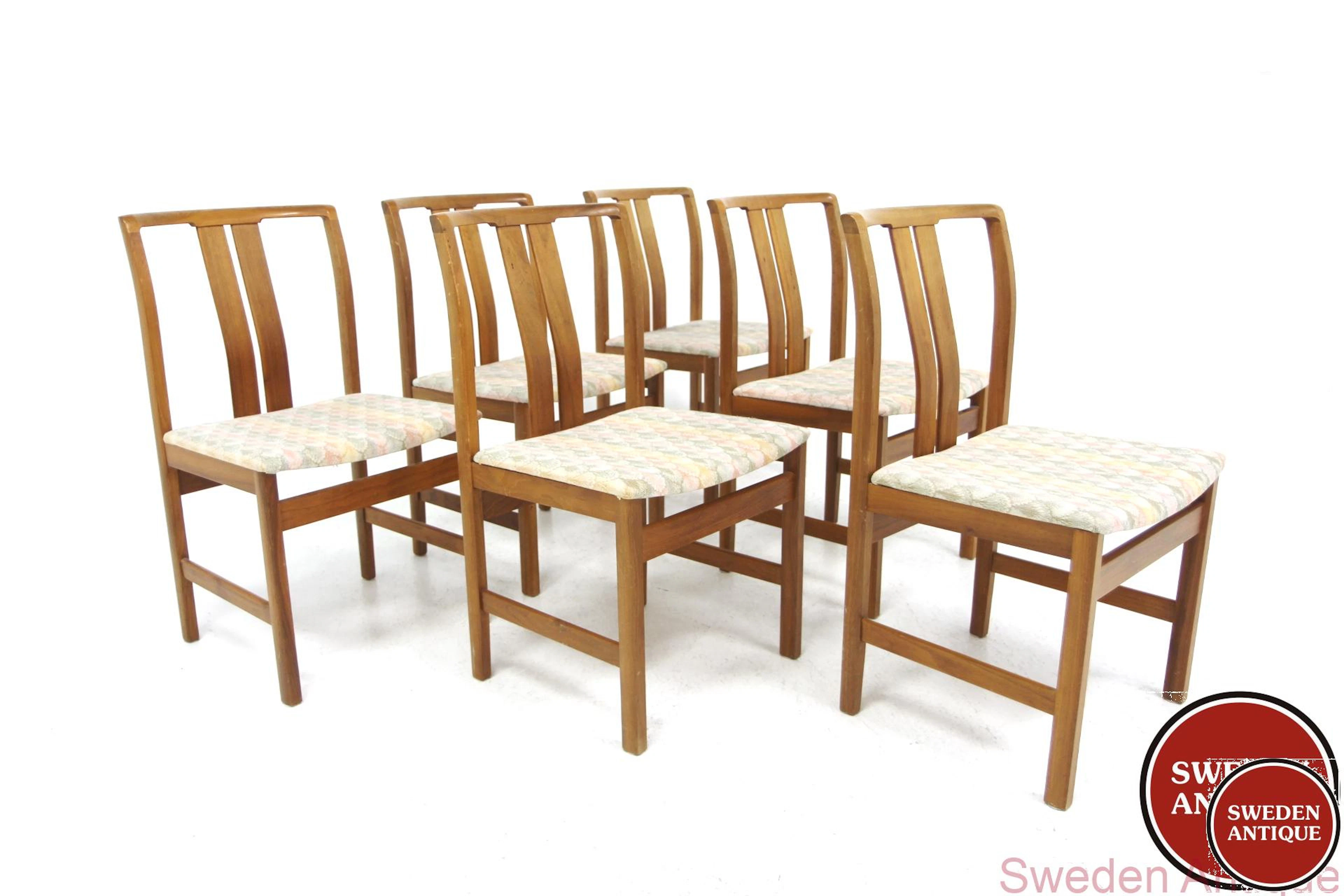 6 Chairs 1960s Swe. Walnut