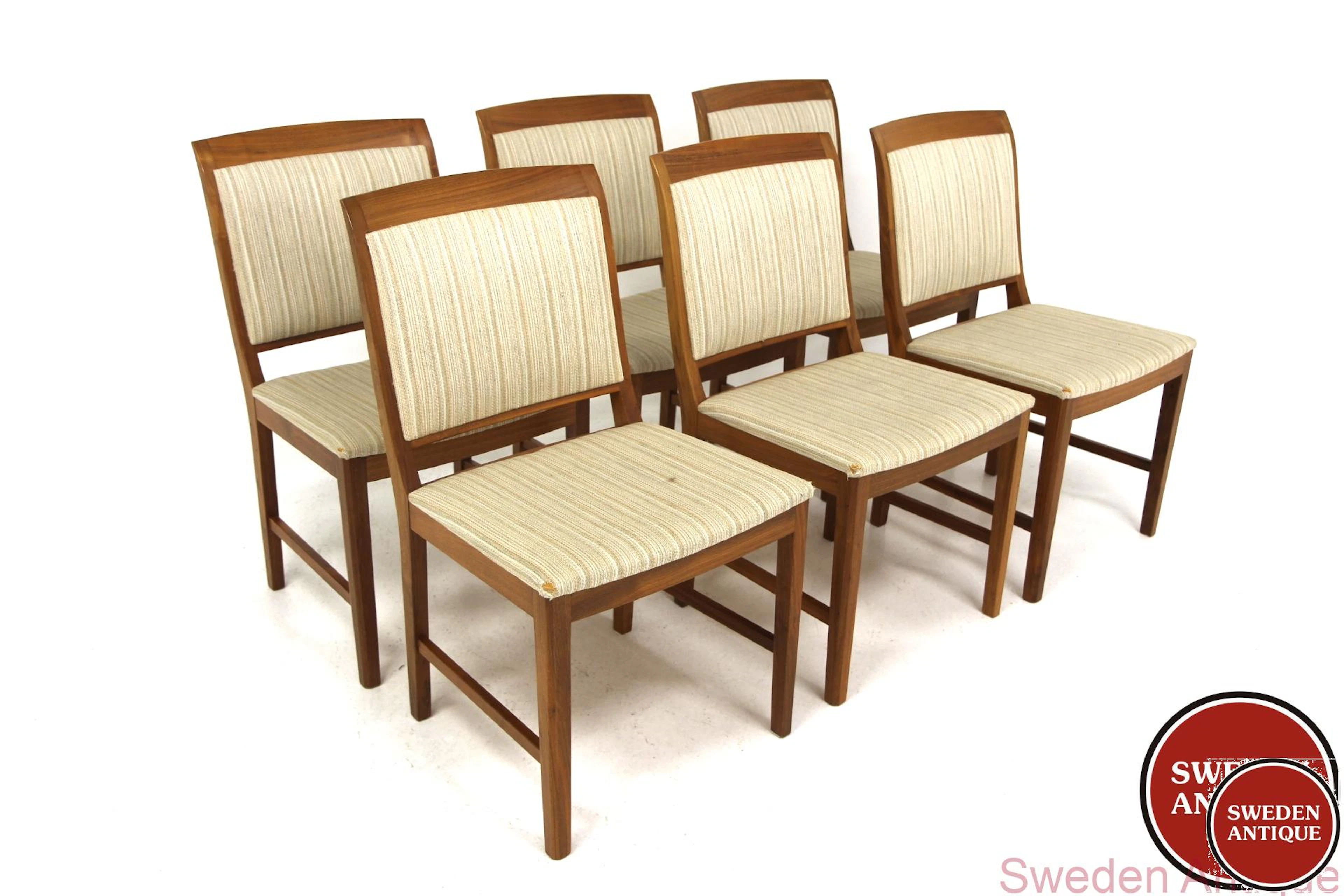 4 Chairs 1960s Swe. Walnut
