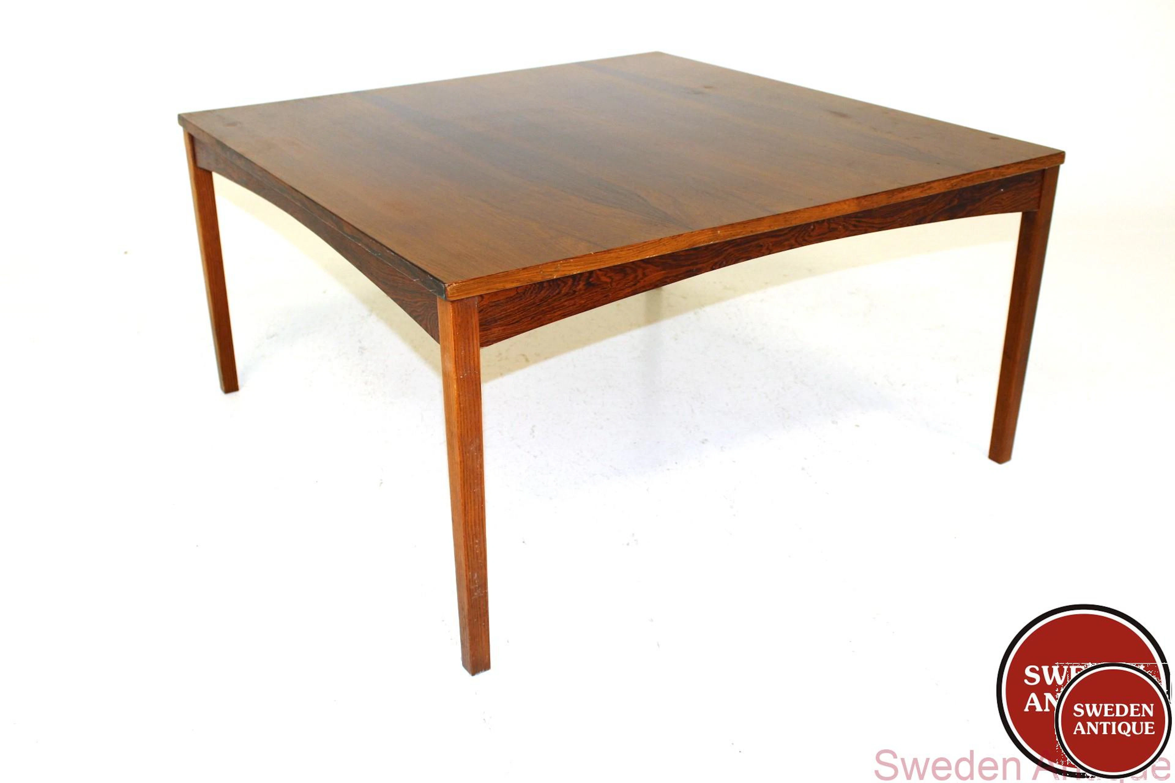 Coffee table Year: 1960s Origin: Swe. Material: Rosewood Beech W: