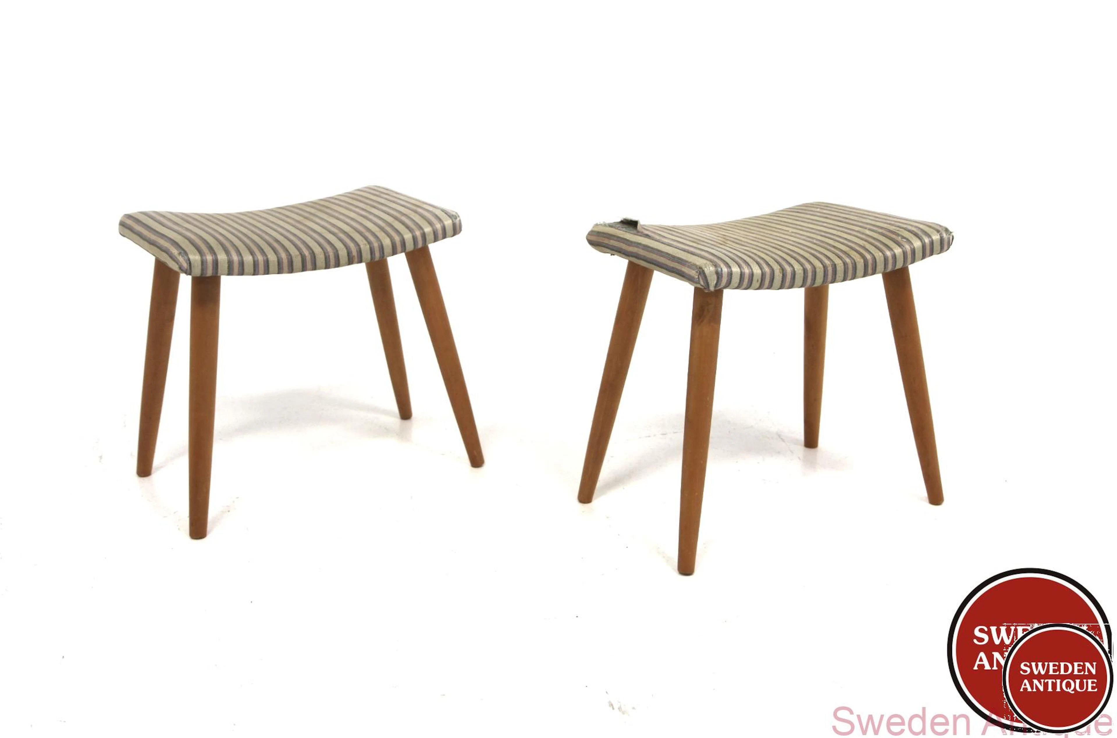 2Pcs Stool Swedish Modern Year: 1940s Origin: Swe. Material: Beech