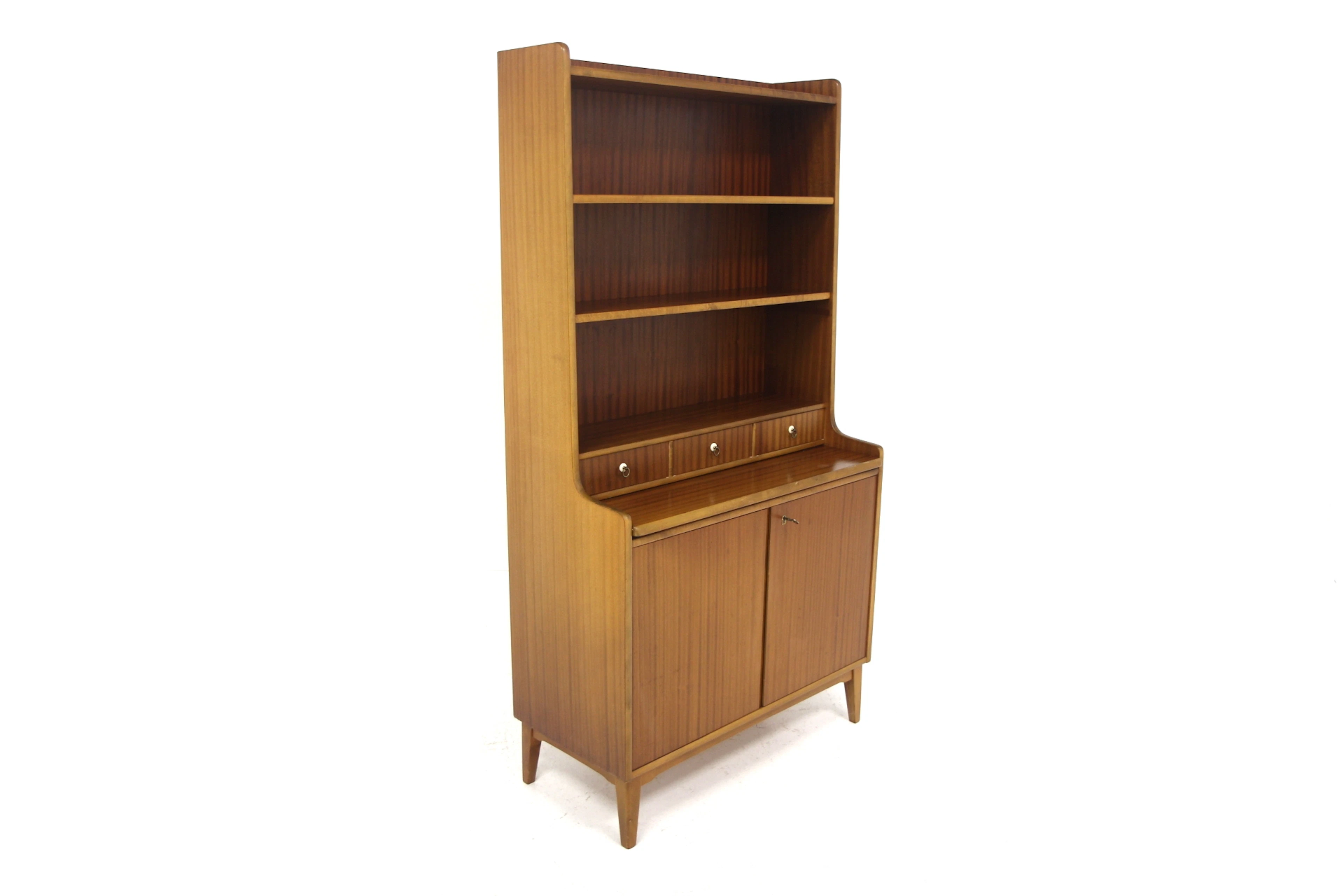 Bookshelf 1950s Swe. Mahogany Beech