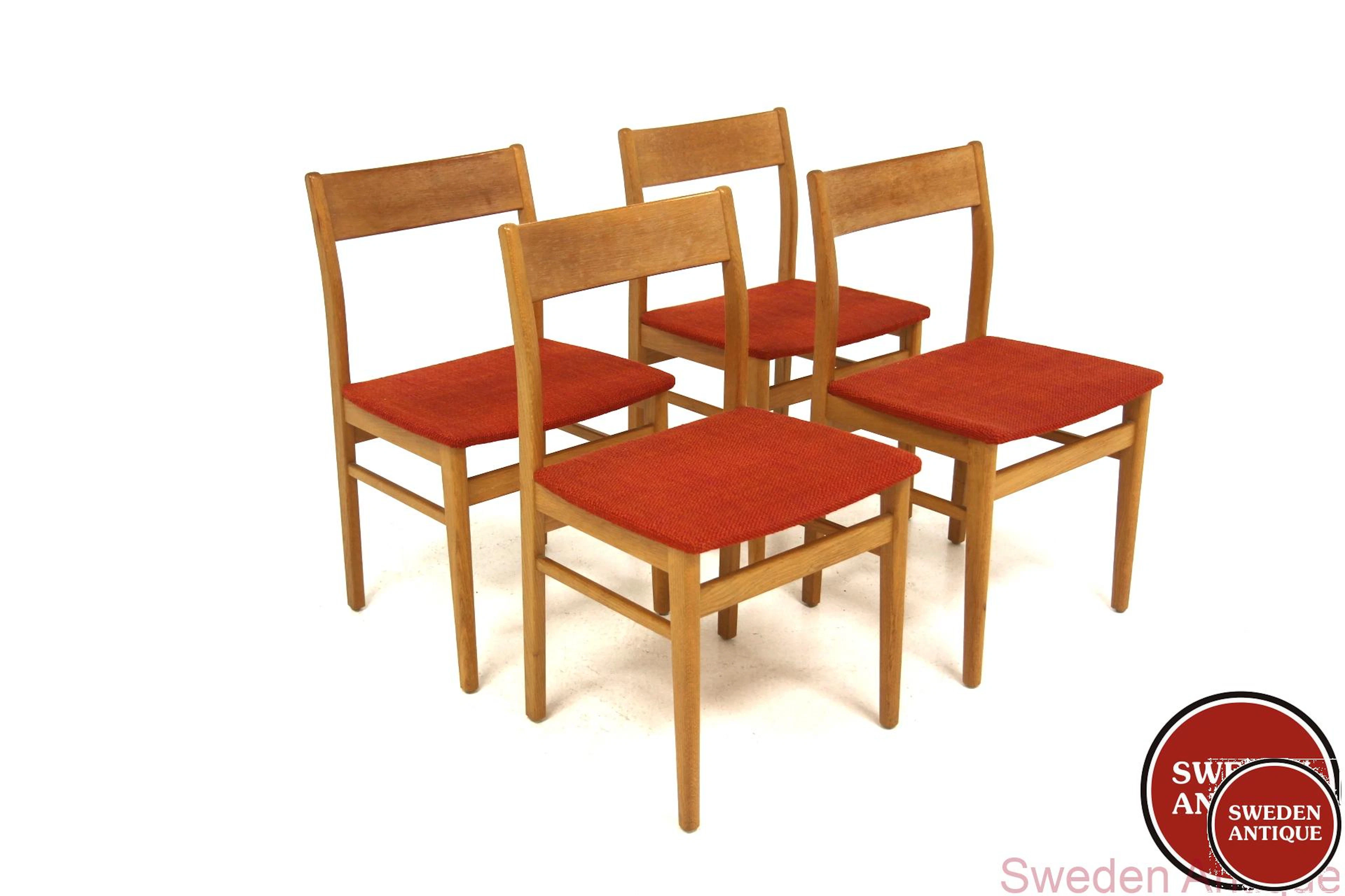 4 Chairs 1960s Swe. Oak