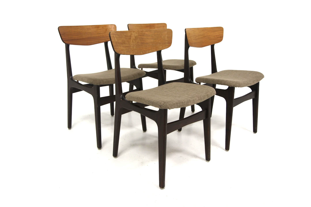 4Pcs Chairs Schiønning & Elgaard for Randers Møbelfabrik Year: 1950s