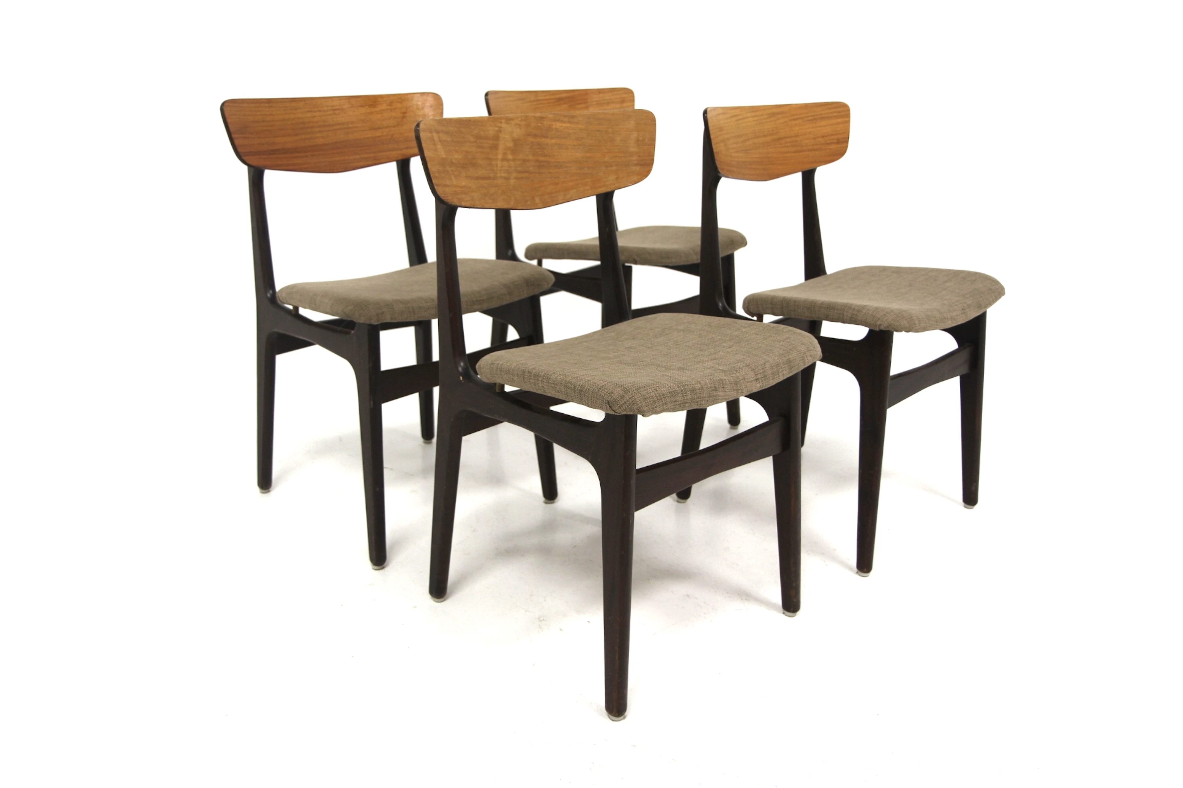 4Pcs Chairs Schiønning & Elgaard for Randers Møbelfabrik Year: 1950s
