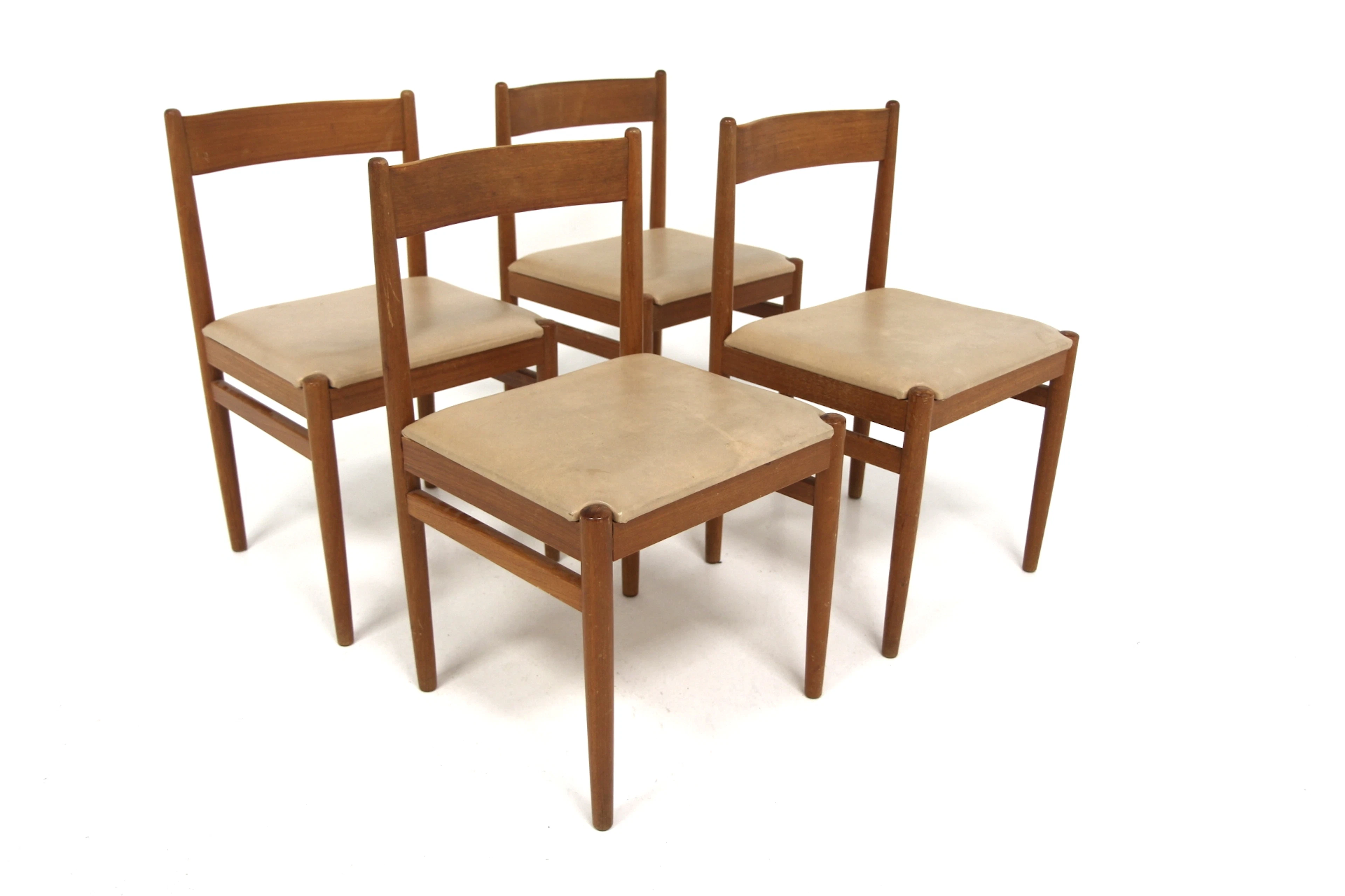 4 Pcs Chairs NC Industrier, Valdemarksvik Year: 1960s Origin: Swe.
