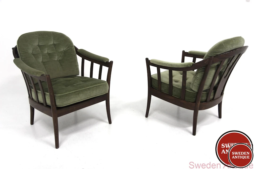 2 Lounge chairsBröderna Anderssons Industrier Ekenässjön AB 1970s Swe. Beech