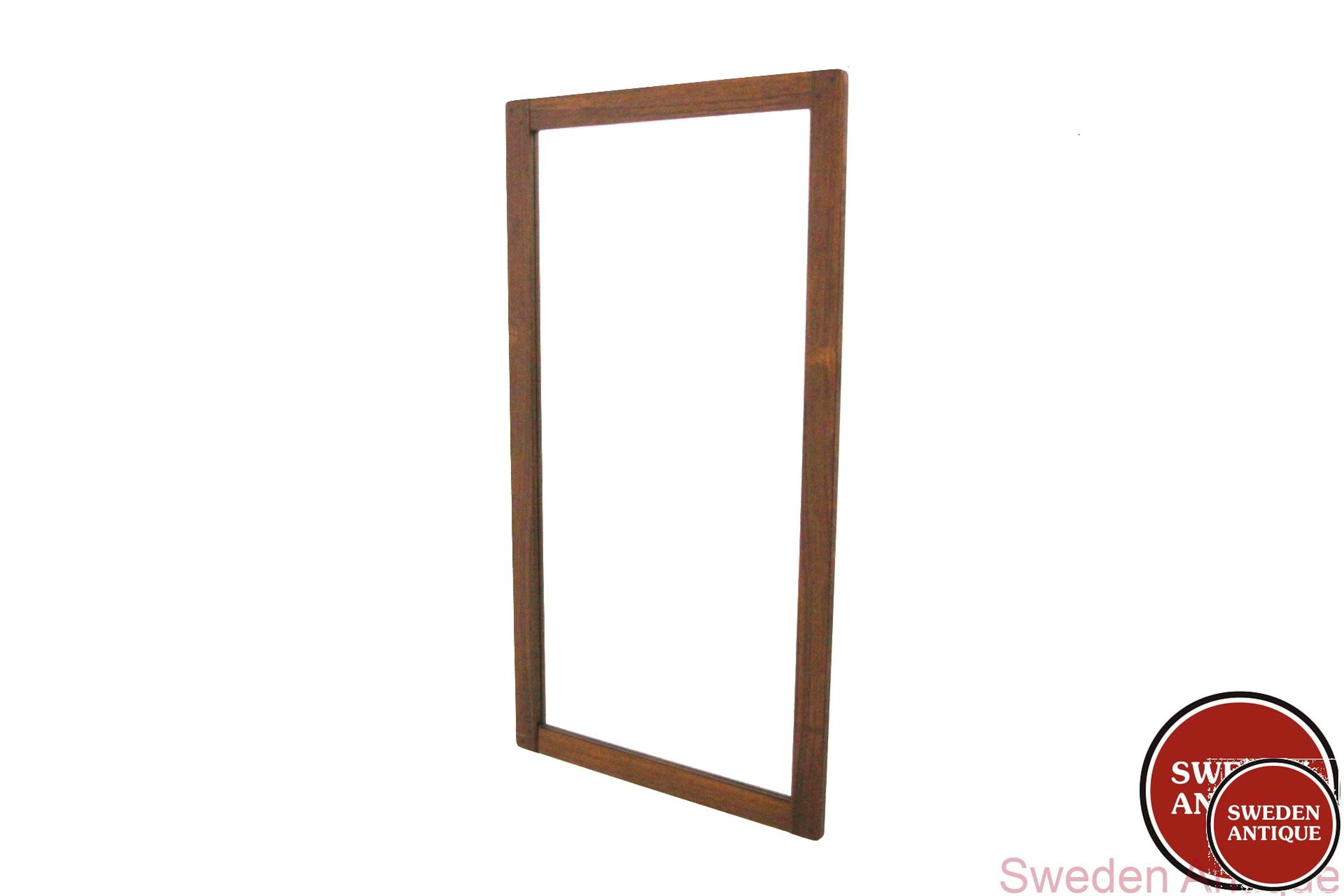 Mirror Fröseke Nybro fabriken 1960s Swe. Rosewood Glass