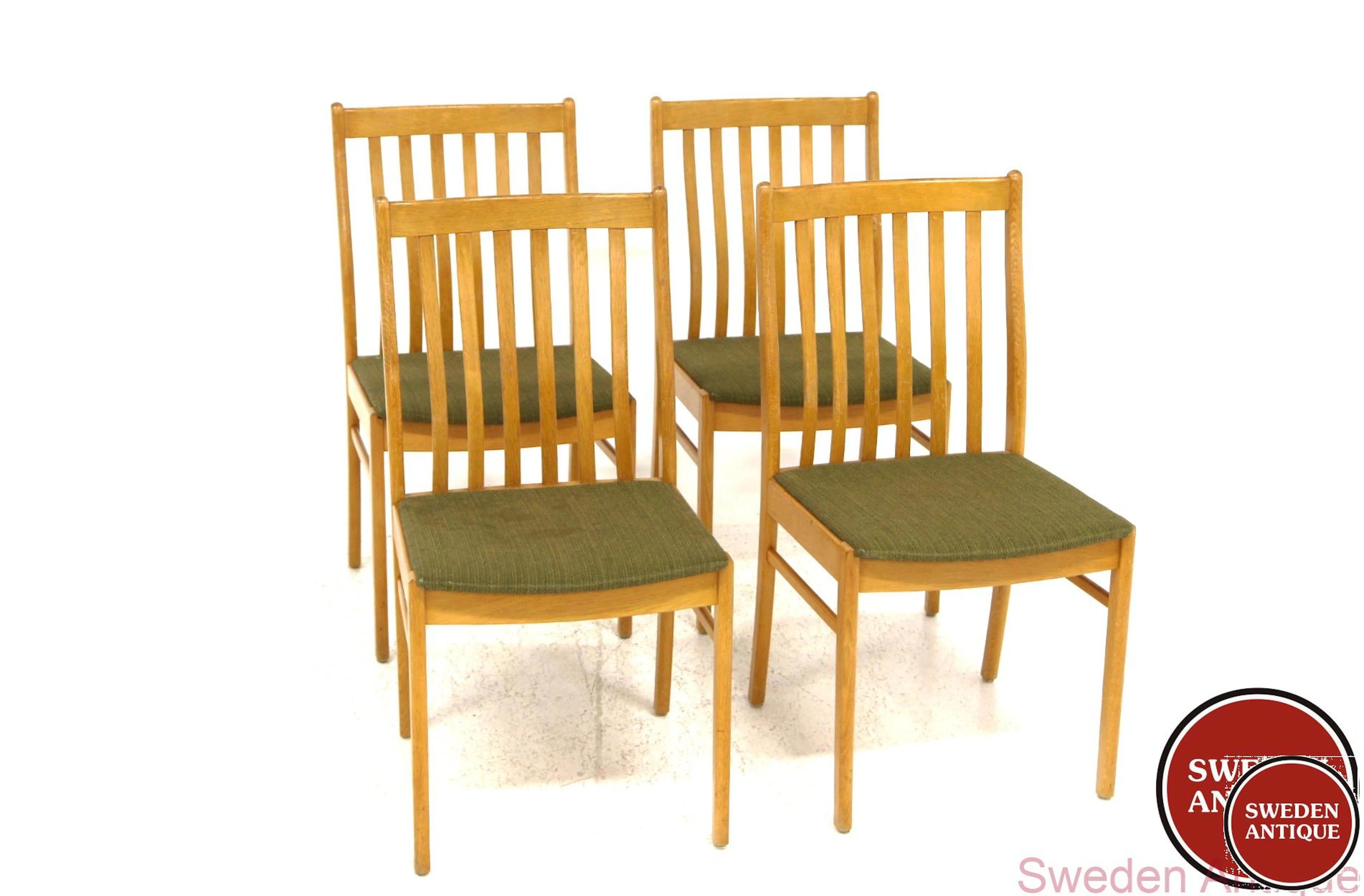 4 Chairs 1960s Swe. Oak