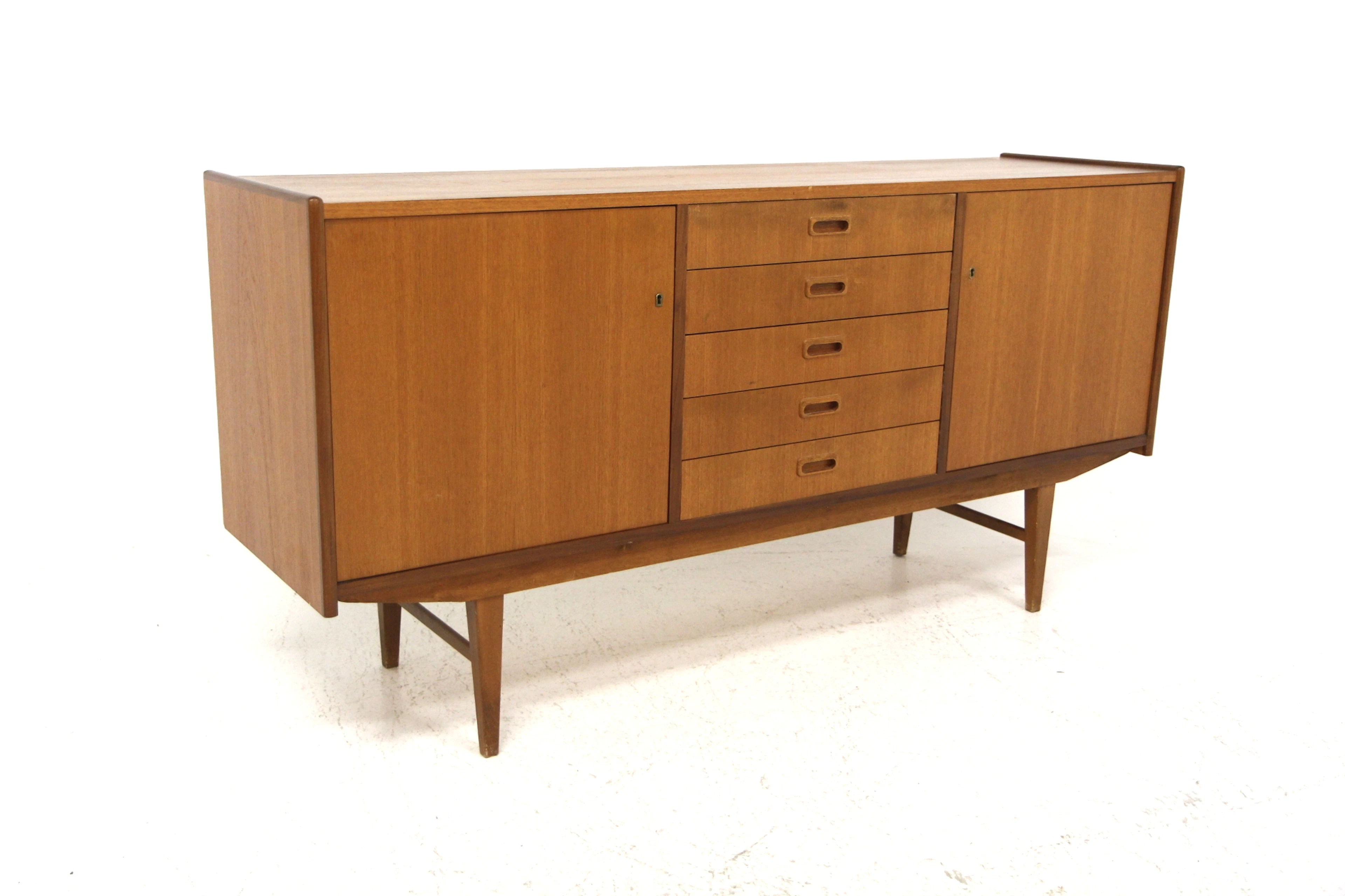 Sideboard Year: 1950s Origin: Swe. Material: Teak Beech W: 160cm D: