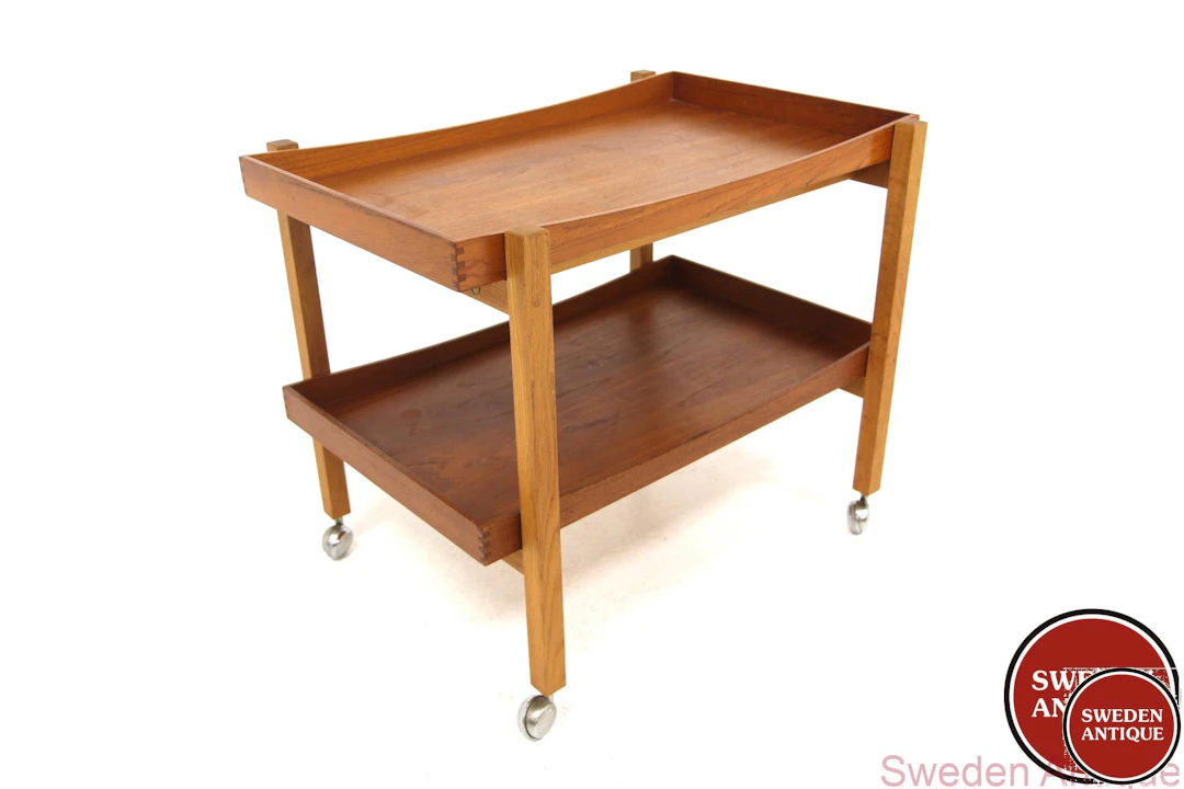 Trolley / serving cart Möbel-IKÉA 1960s Swe. Teak Oak
