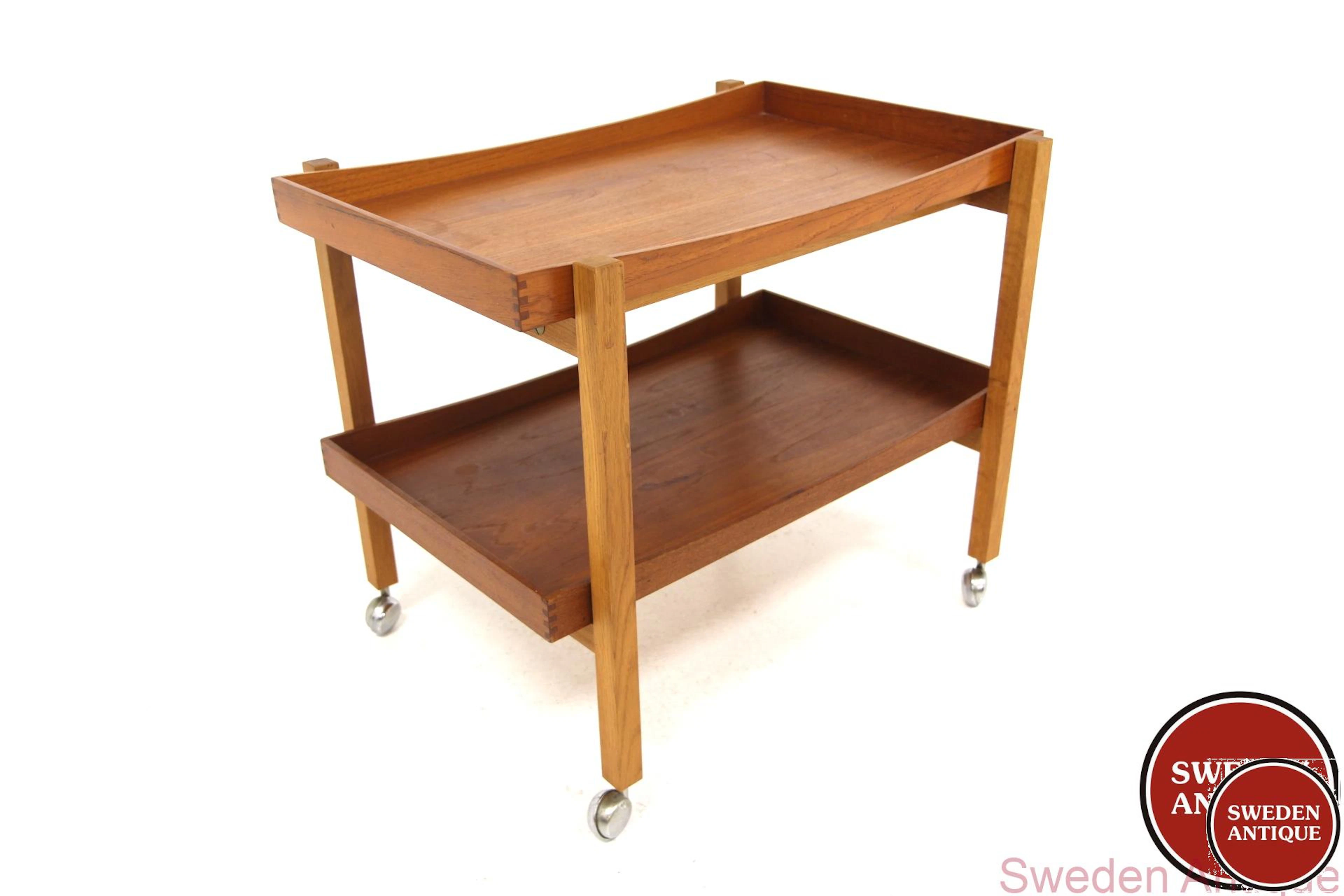 Trolley / serving cart Möbel-IKÉA 1960s Swe. Teak Oak
