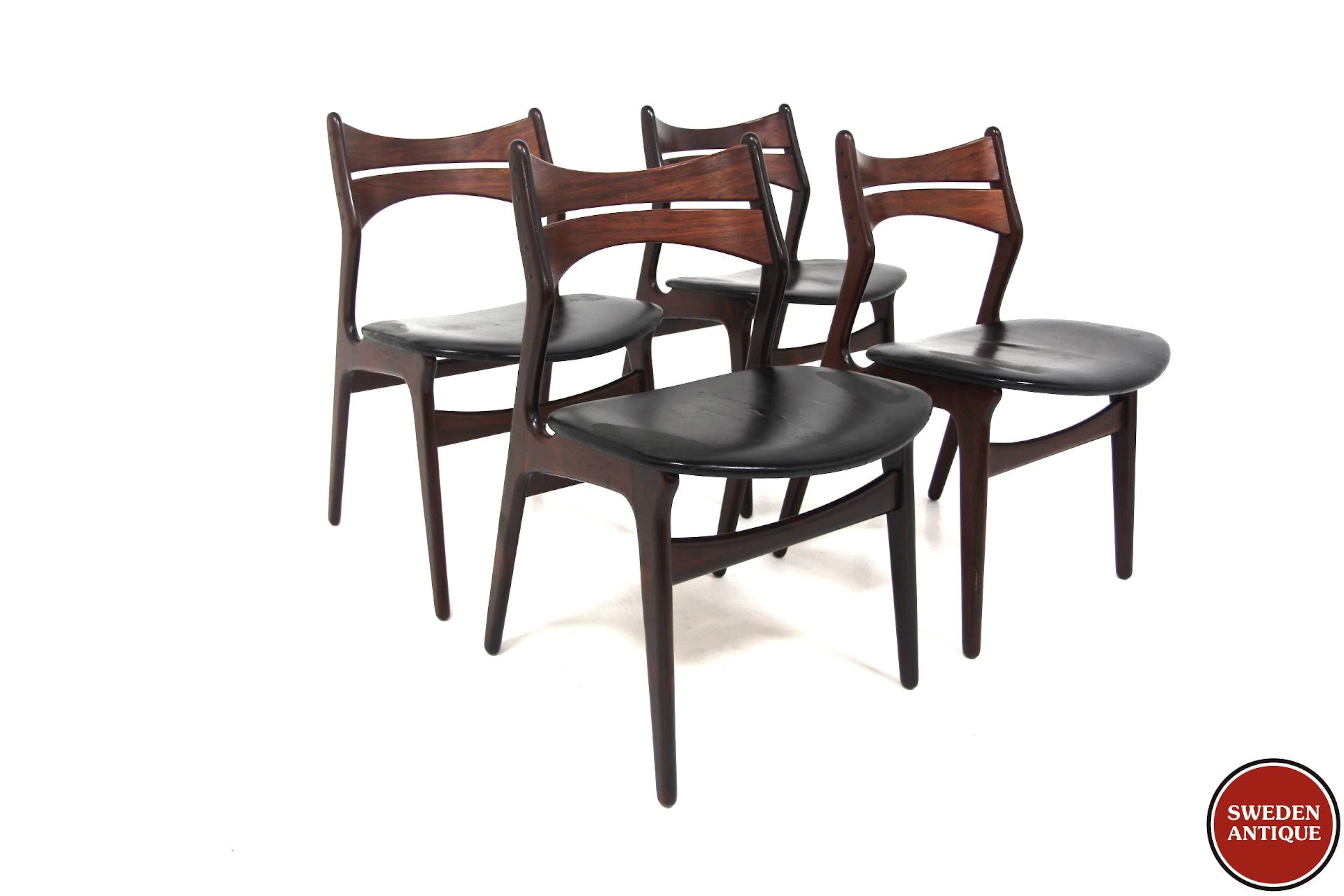 4Pcs Chairs Model 310 Erik Buch for CHR Christensens Møbelfabrik