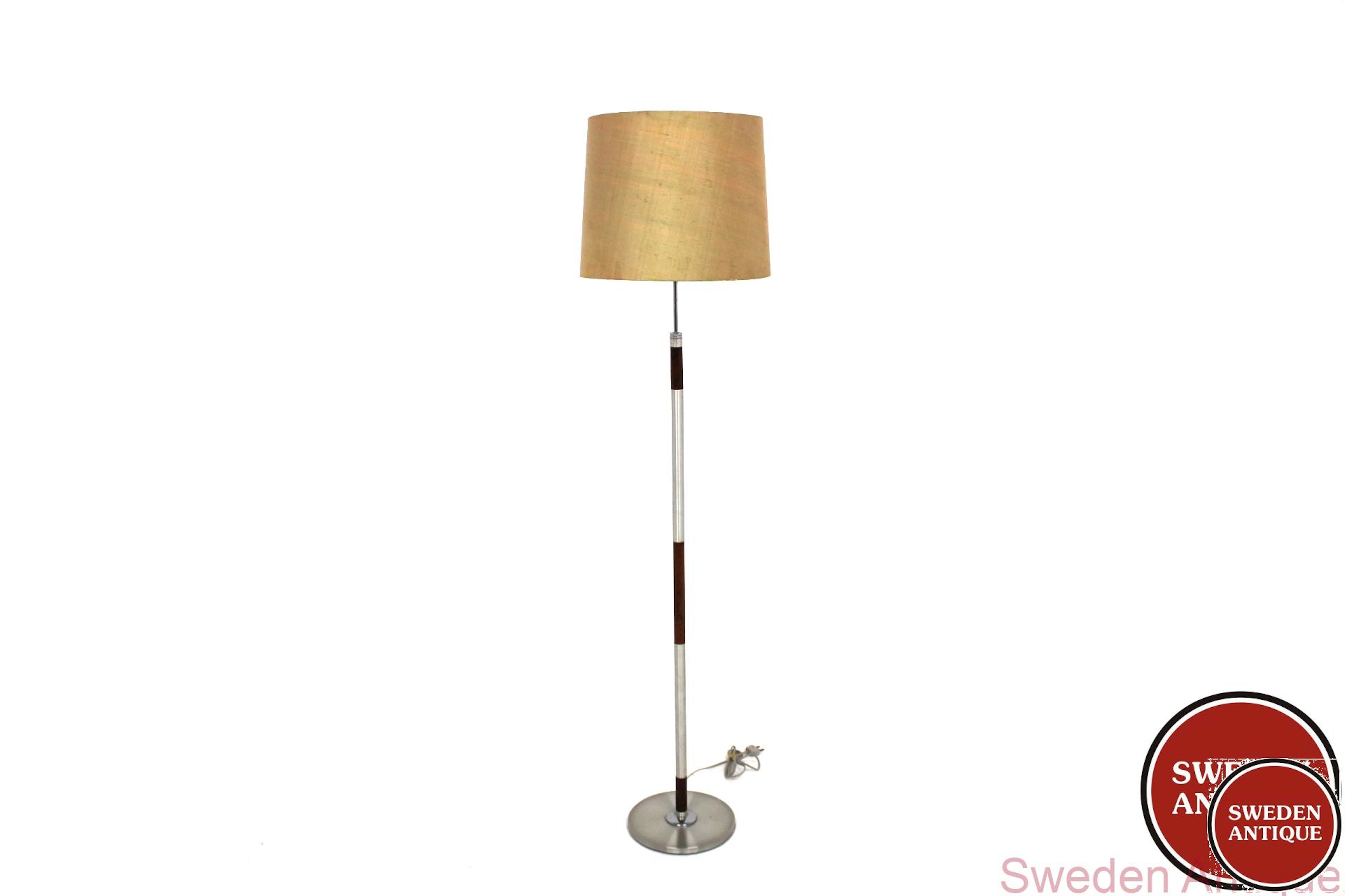 Floor lamp 1960s Swe. Rosewood Metal