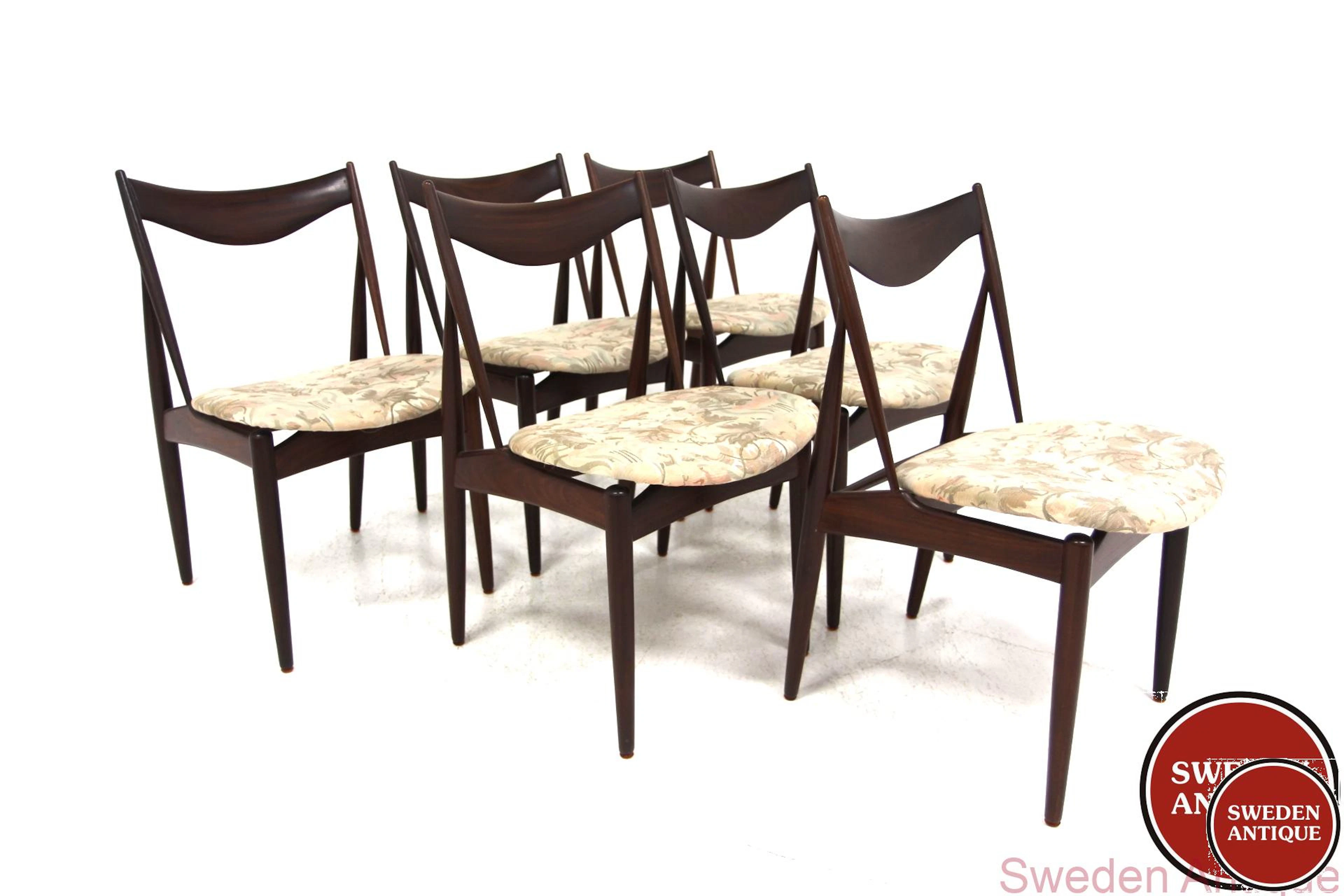 6 Chairs H.W. Klein for Bramin 1960s Den. Teak *