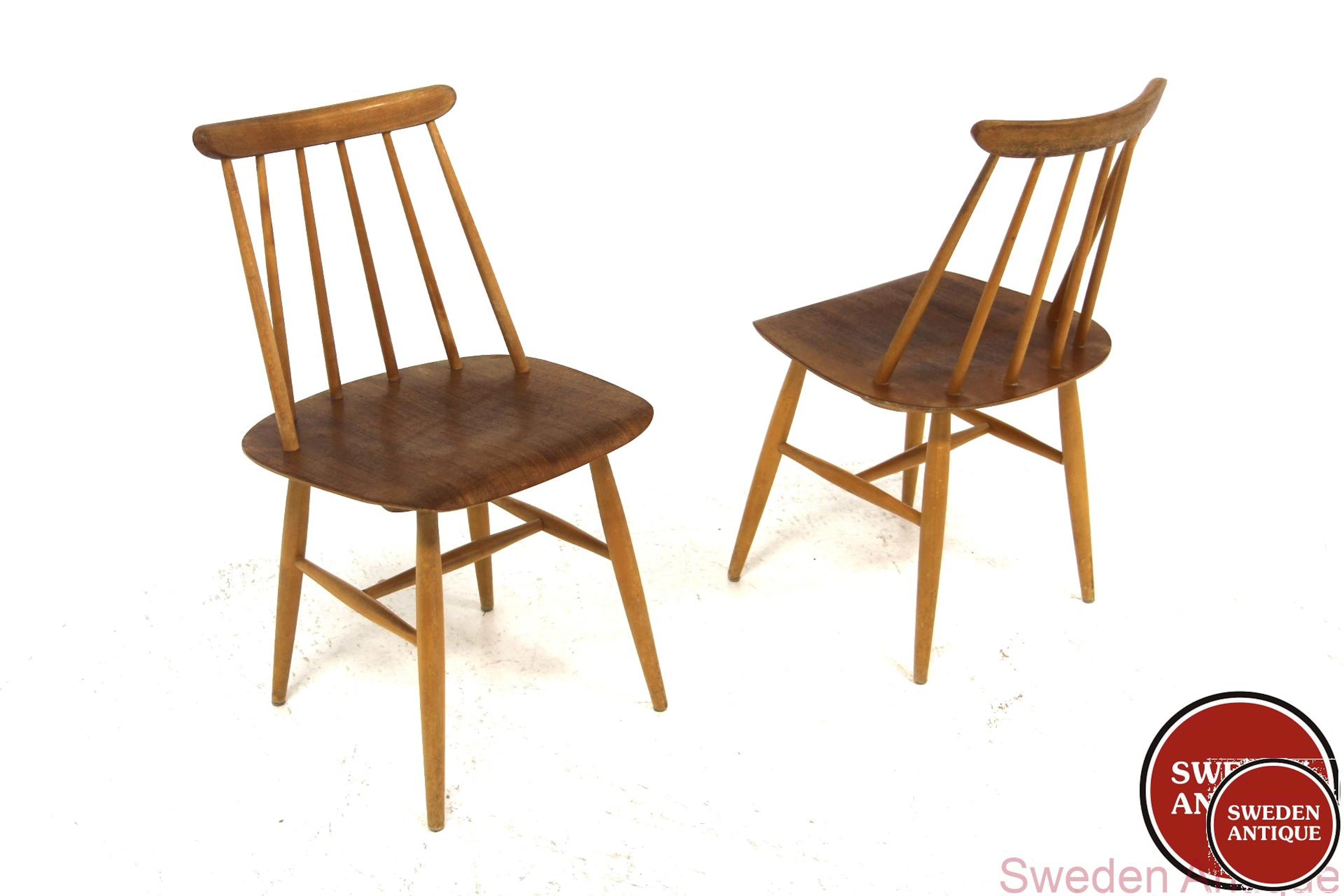 2Pcs Chairs Fanett Ilmarie Tapiovaara for Edsbyverken Year: 1960s