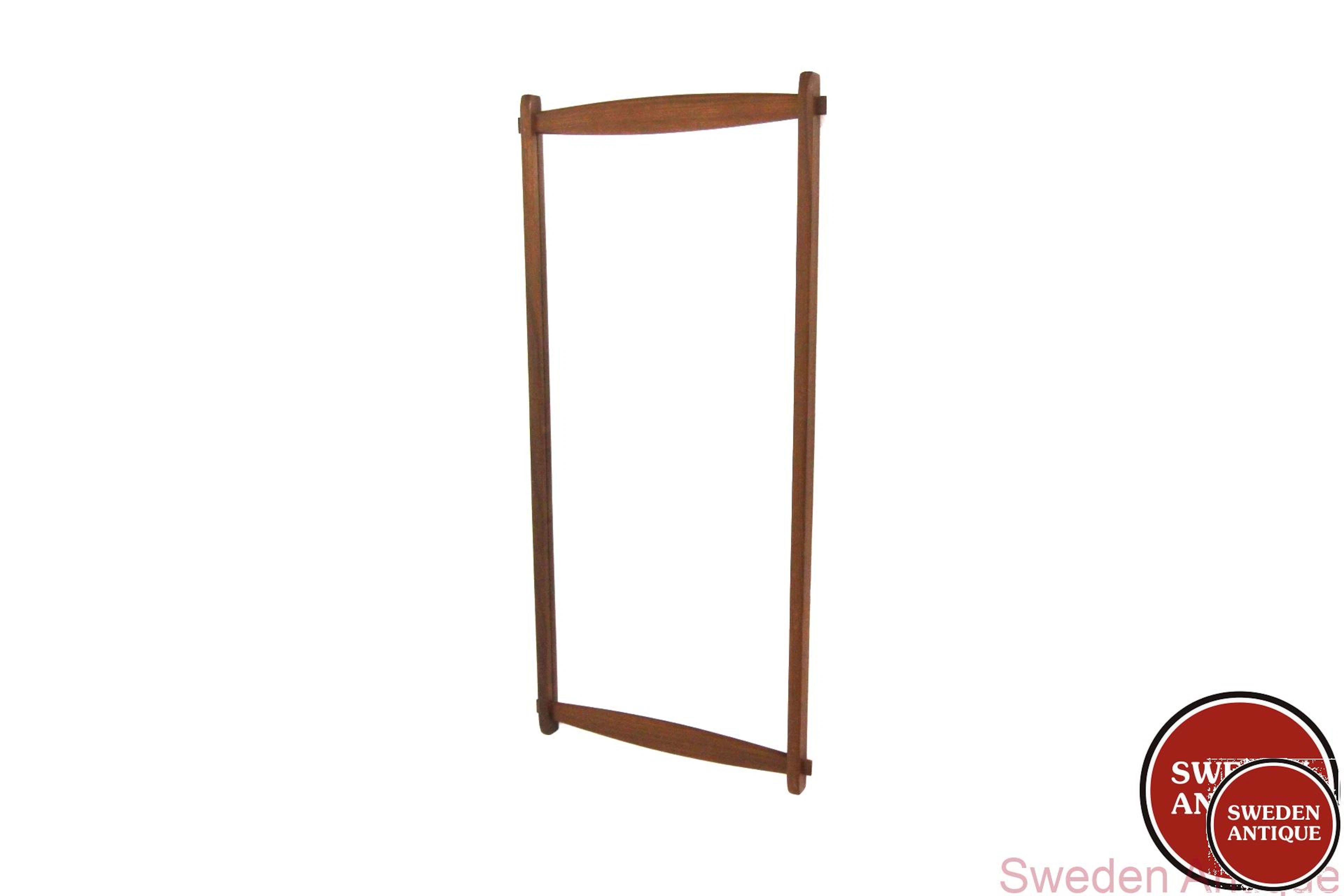 Mirror Year: 1950s Origin: Swe. Material: Teak Glass W: 45cm D: 3cm H: 95cm