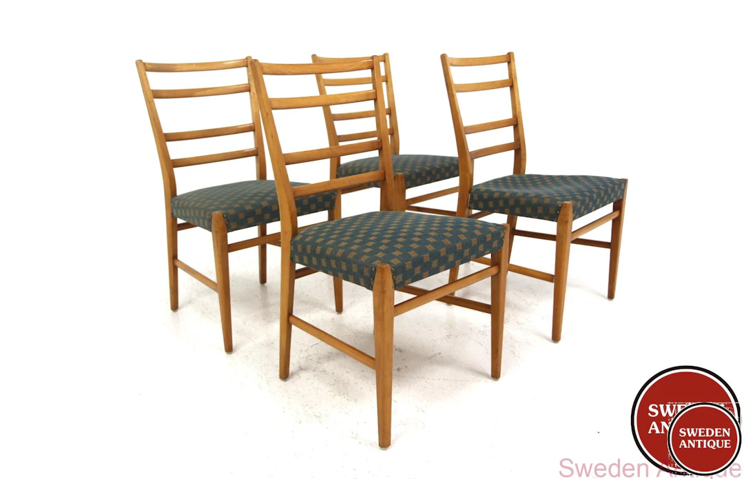 4Pcs Chairs Petterson & Nilson, Stockholm Year: 1950s Origin: Swe.