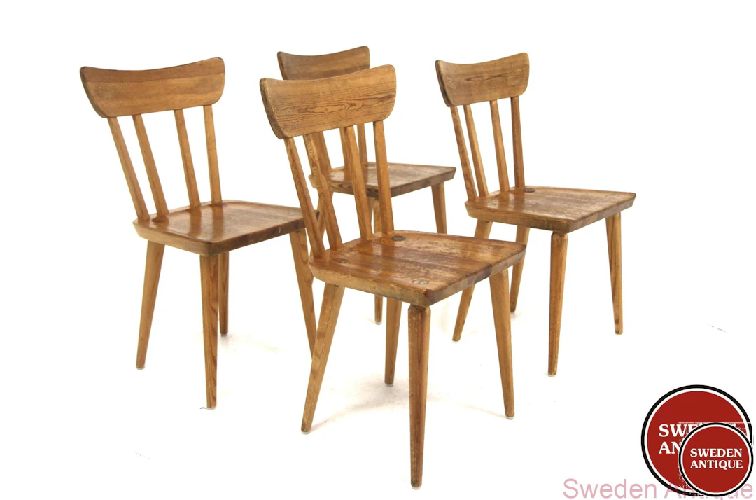 4Pcs Chairs Sportstugemöbler Model 528 Göran Malmvall for Karl Andersson