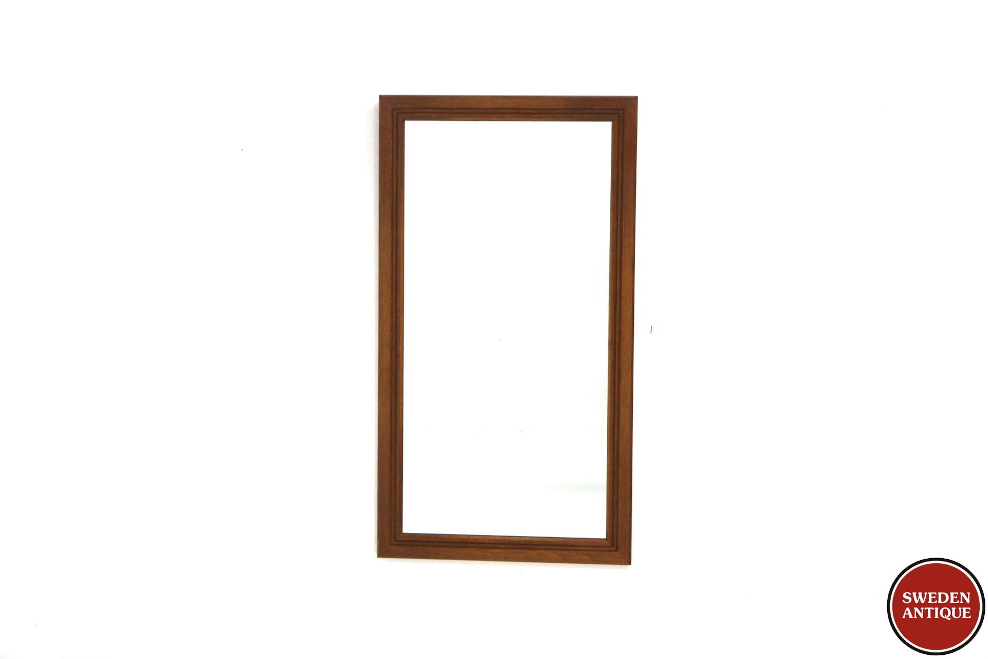 Mirror Year: 1960s Origin: Swe. Material: Oak Glass W: 55cm D: 2,5cm H: 100cm