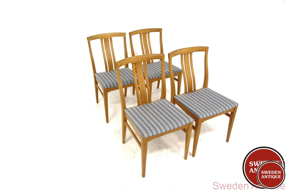 4 Chairs 1960s Swe. Oak