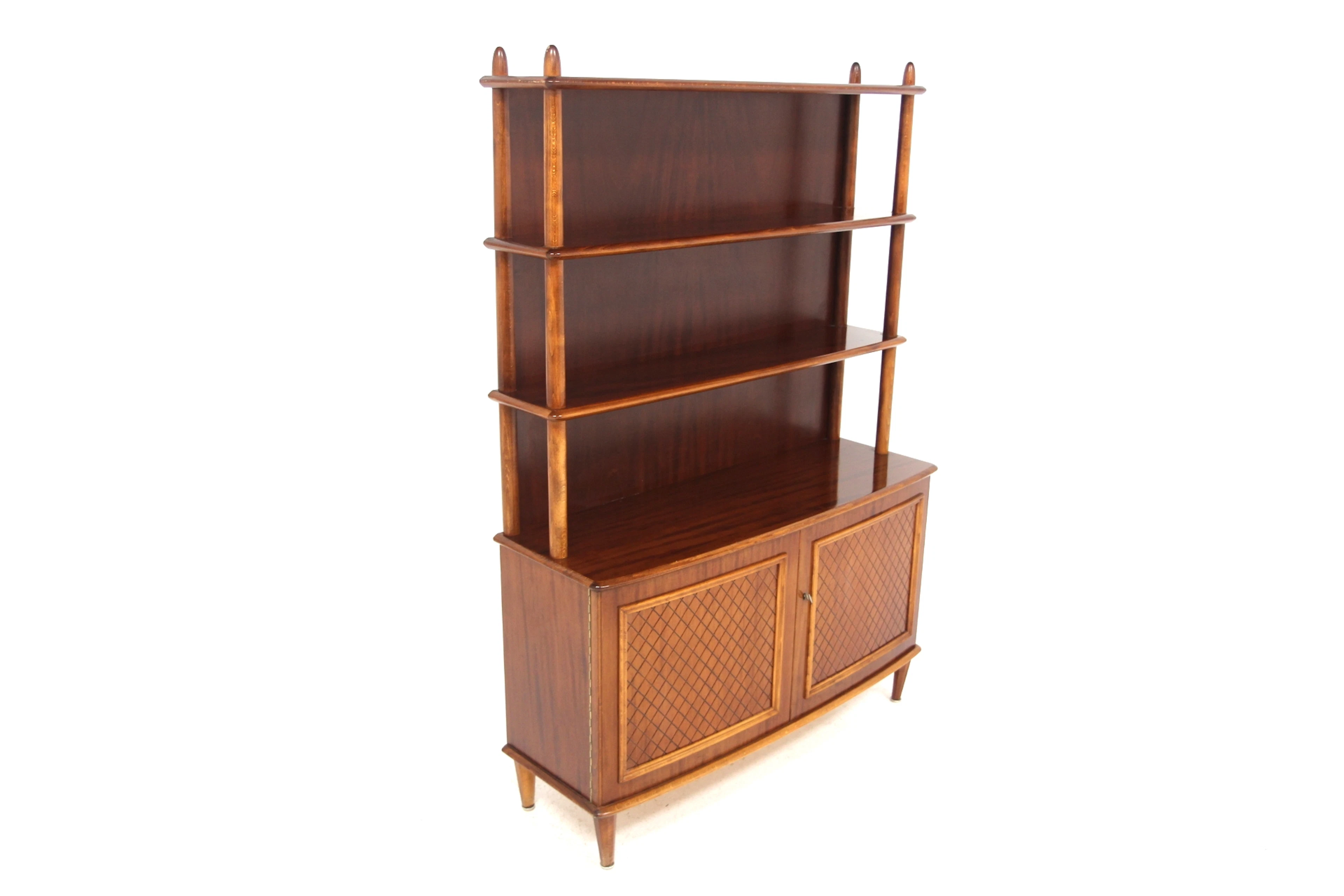 Bookshelf Nya Eftr. Ehrlin Möbel AB 1950s Swe. Mahogany