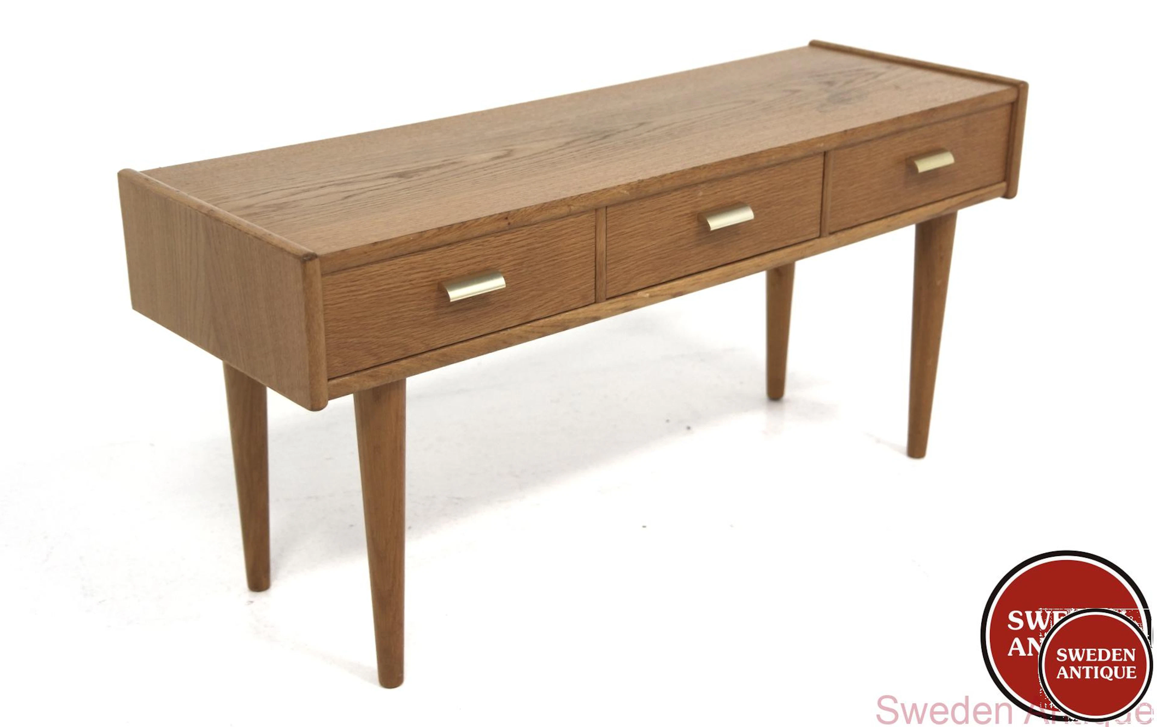 Chest of drawers 1960s Swe. Oak Metal