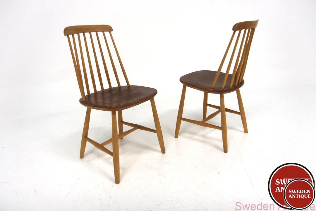 2Pcs Chairs Nässjö Stolfabrik, NESTO Year: 1970 Origin: Swe. Material: