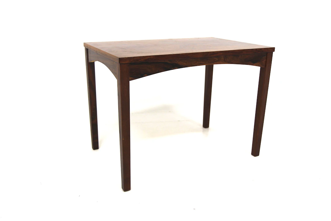 Side table Year: 1960s Origin: Swe. Material: Rosewood W: 70cm D: 45cm H: 50cm