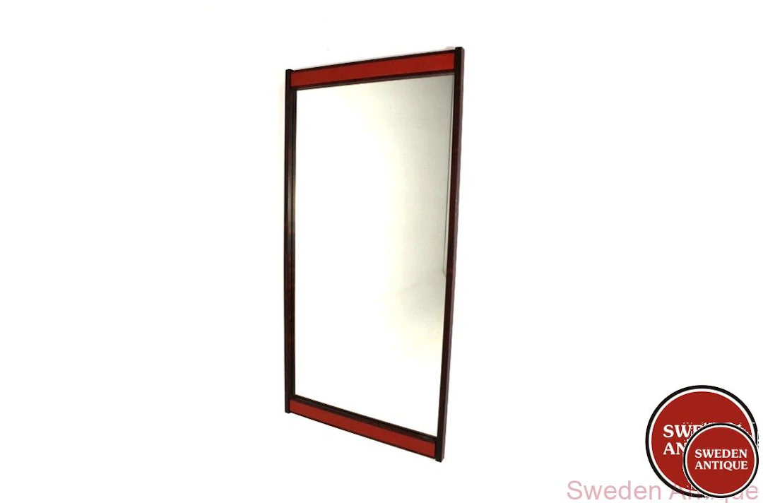 Mirror Year: 1960s Origin: Swe. Material: Roswood Glass W: 57,5cm