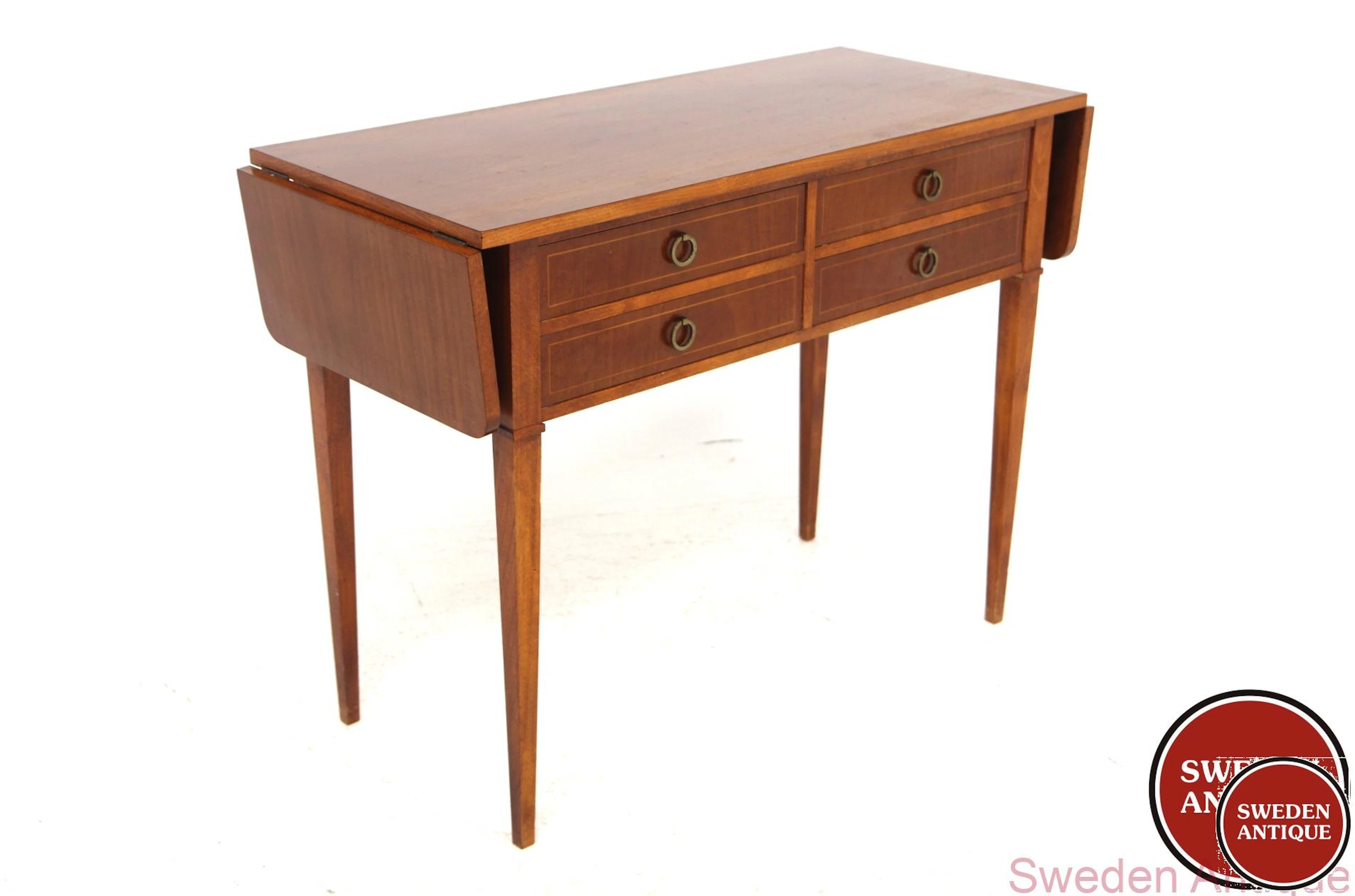 Side table 1940s Swe. Mahogany Metal