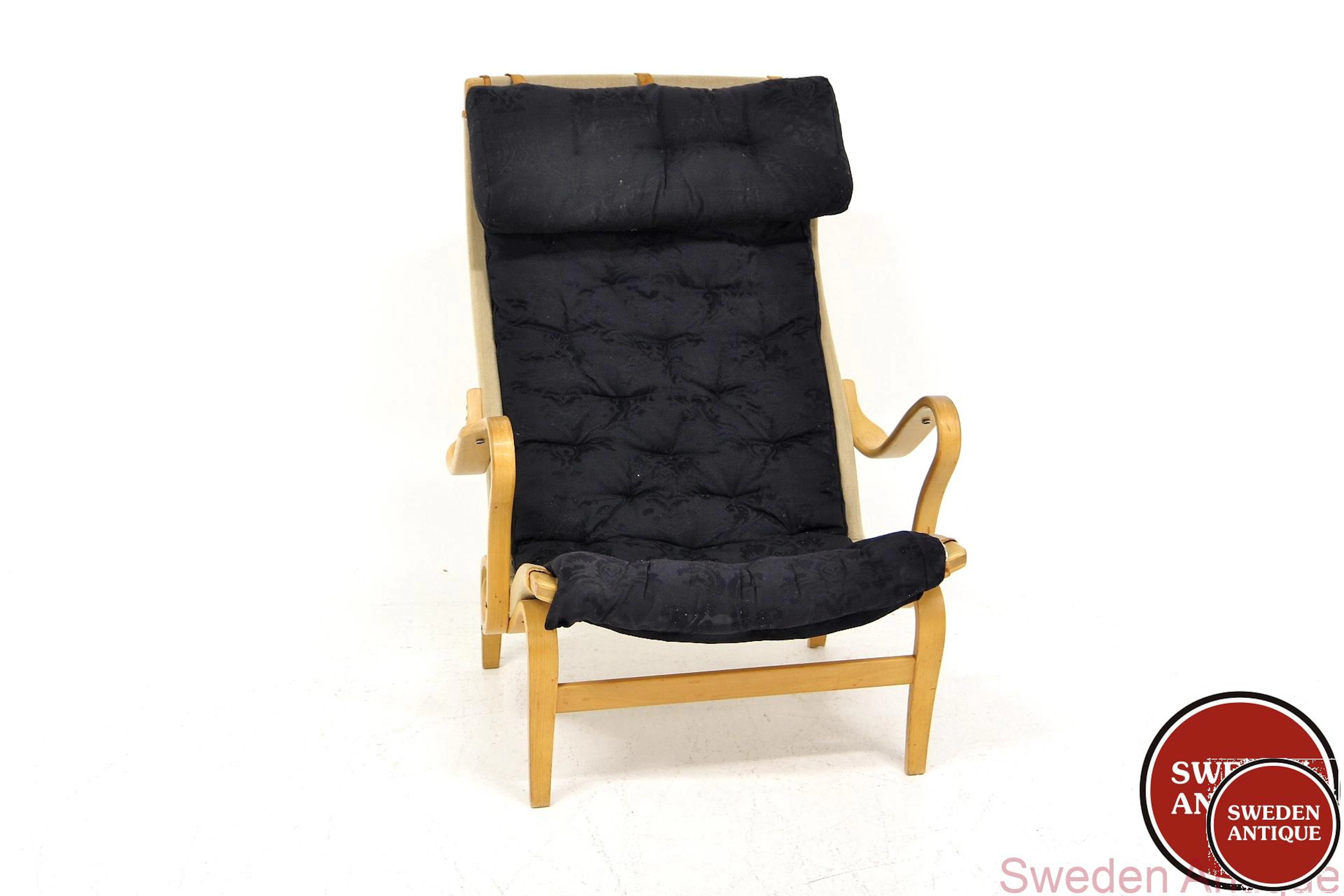 High back Lounge chair Pernilla 69 Bruno Mathsson for DUX 1970s Swe.