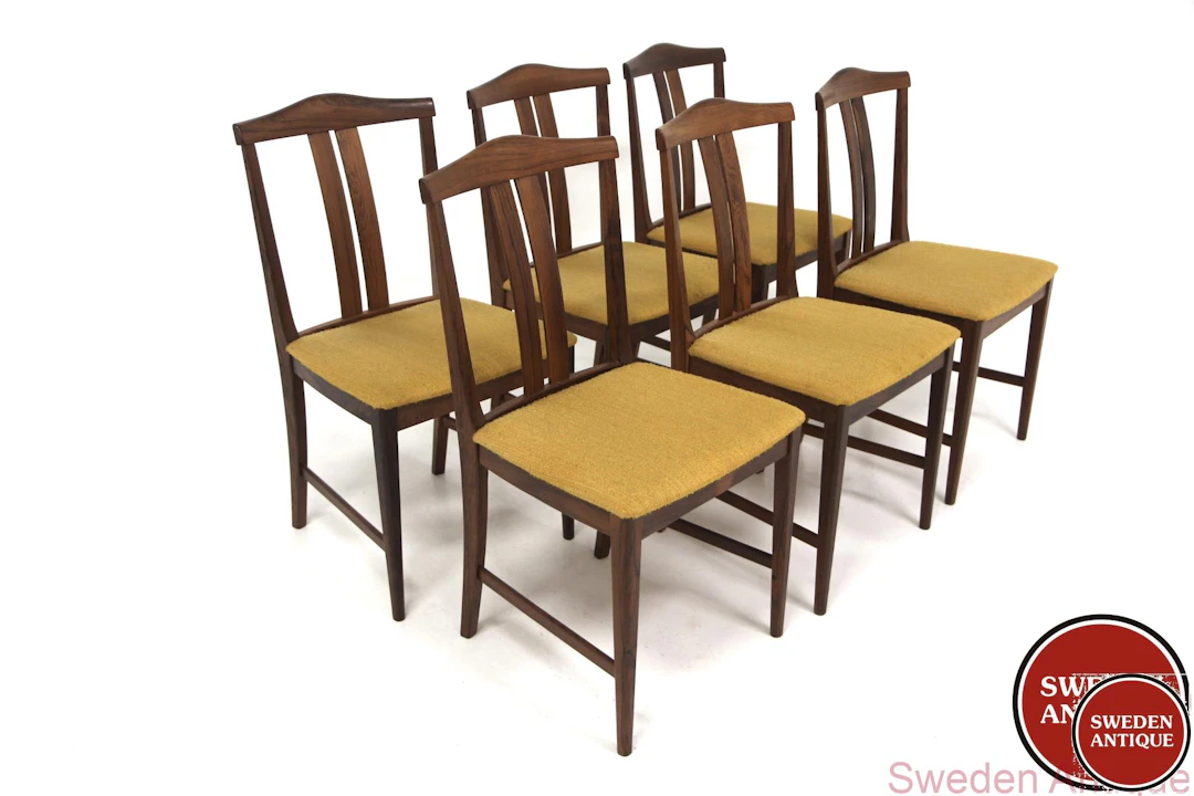 6 Chairs 1960s Swe. Rosewood
