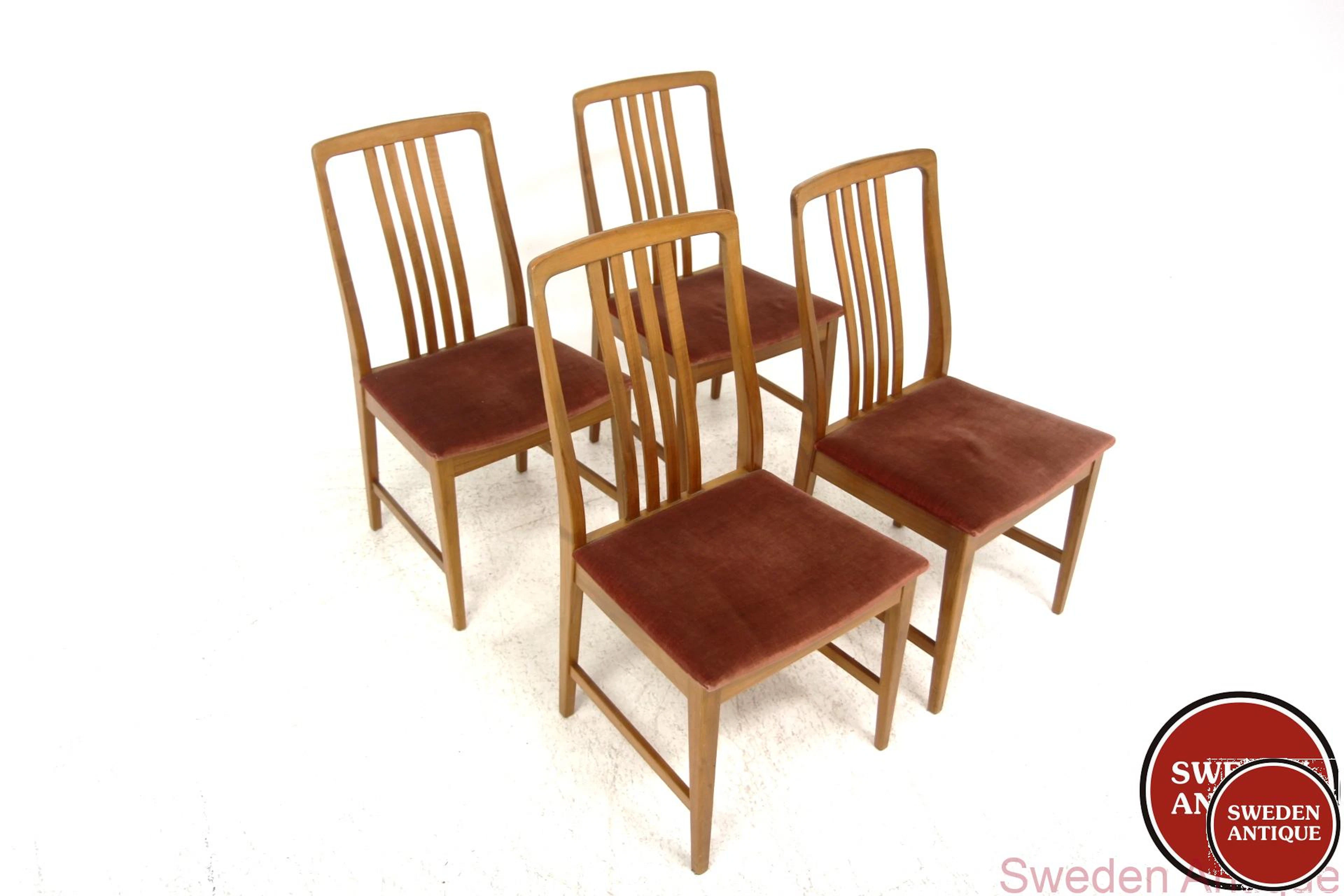 4 Chairs 1960s Swe. Walnut