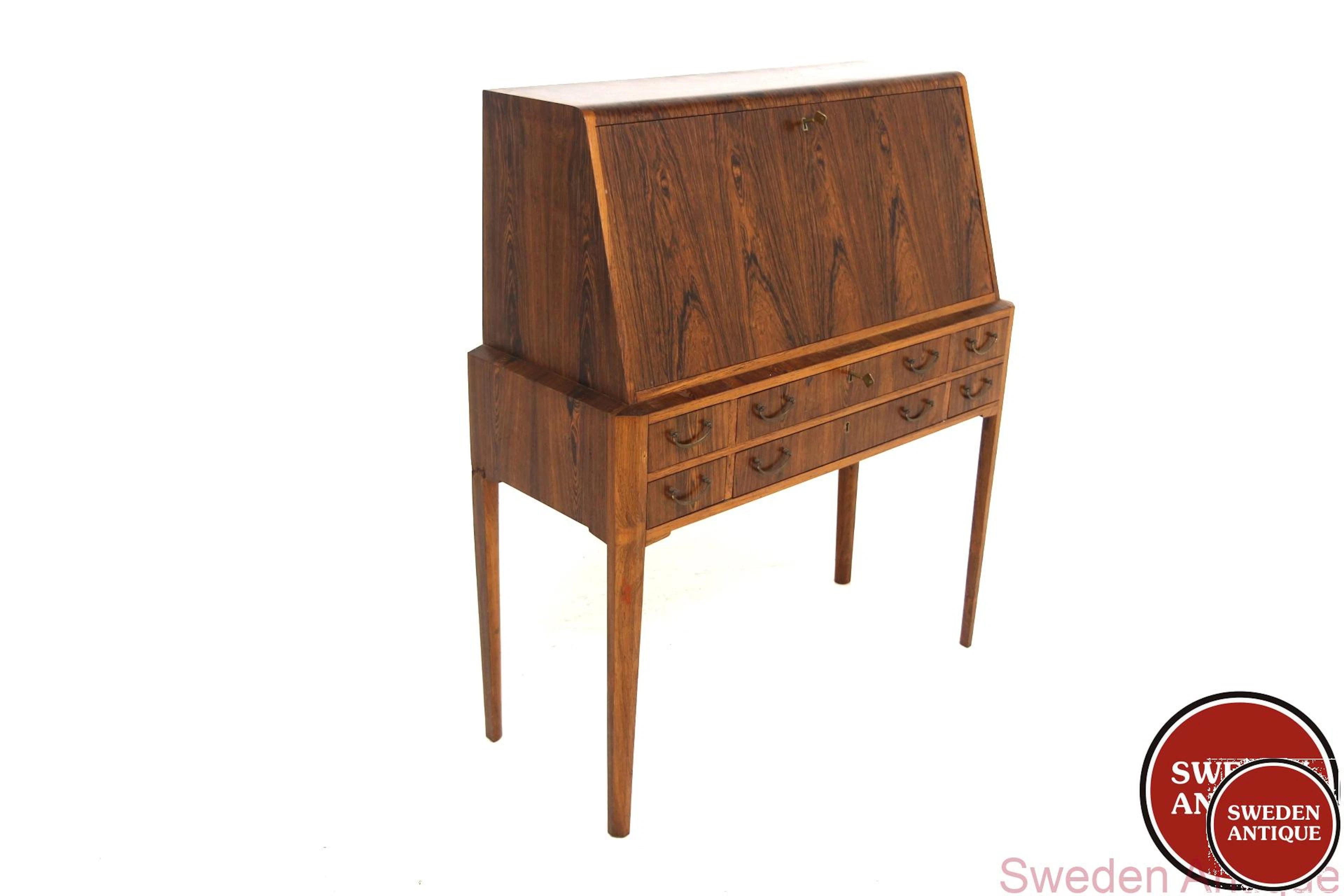 Secretary 1960s Swe. Rosewood Metal