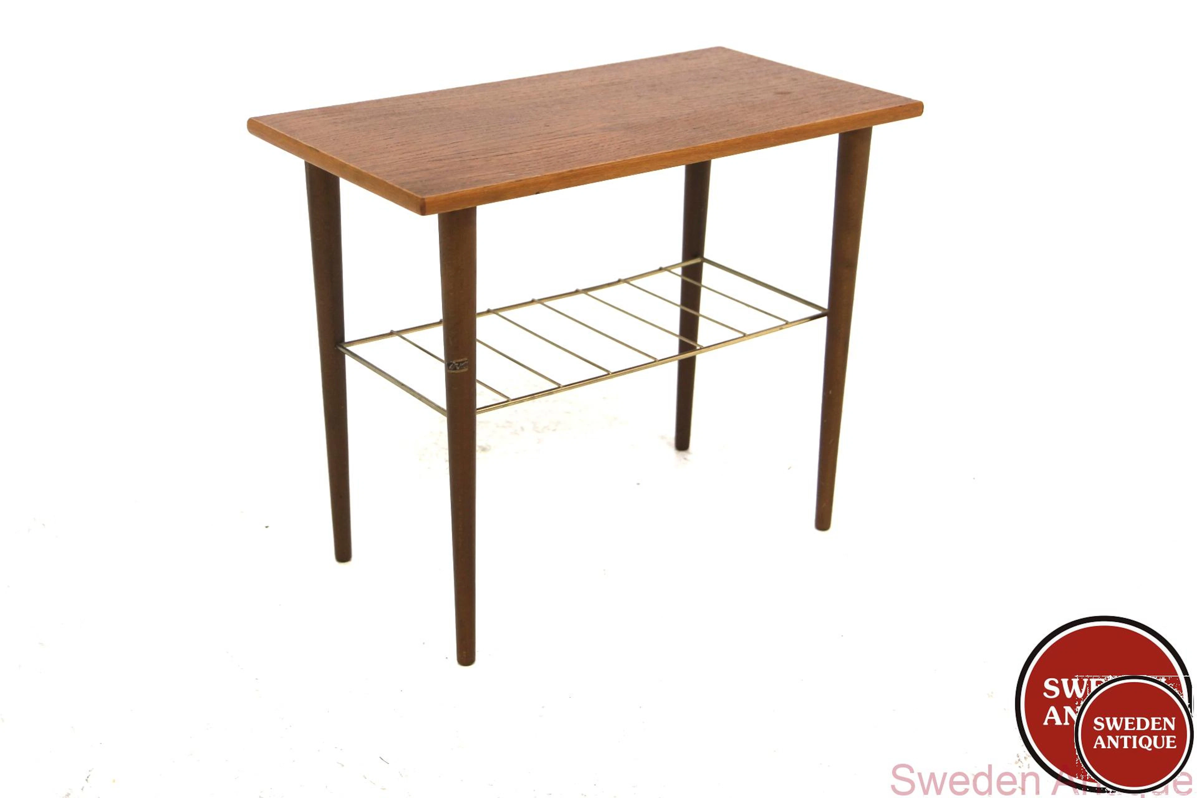 Side table Year: 1950s Origin: Swe. Material: Teak Beech Metal W: