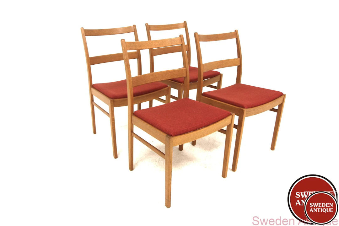 4 Chairs Bertil Fridhagen for Bodafors 1960 Swe. Oak