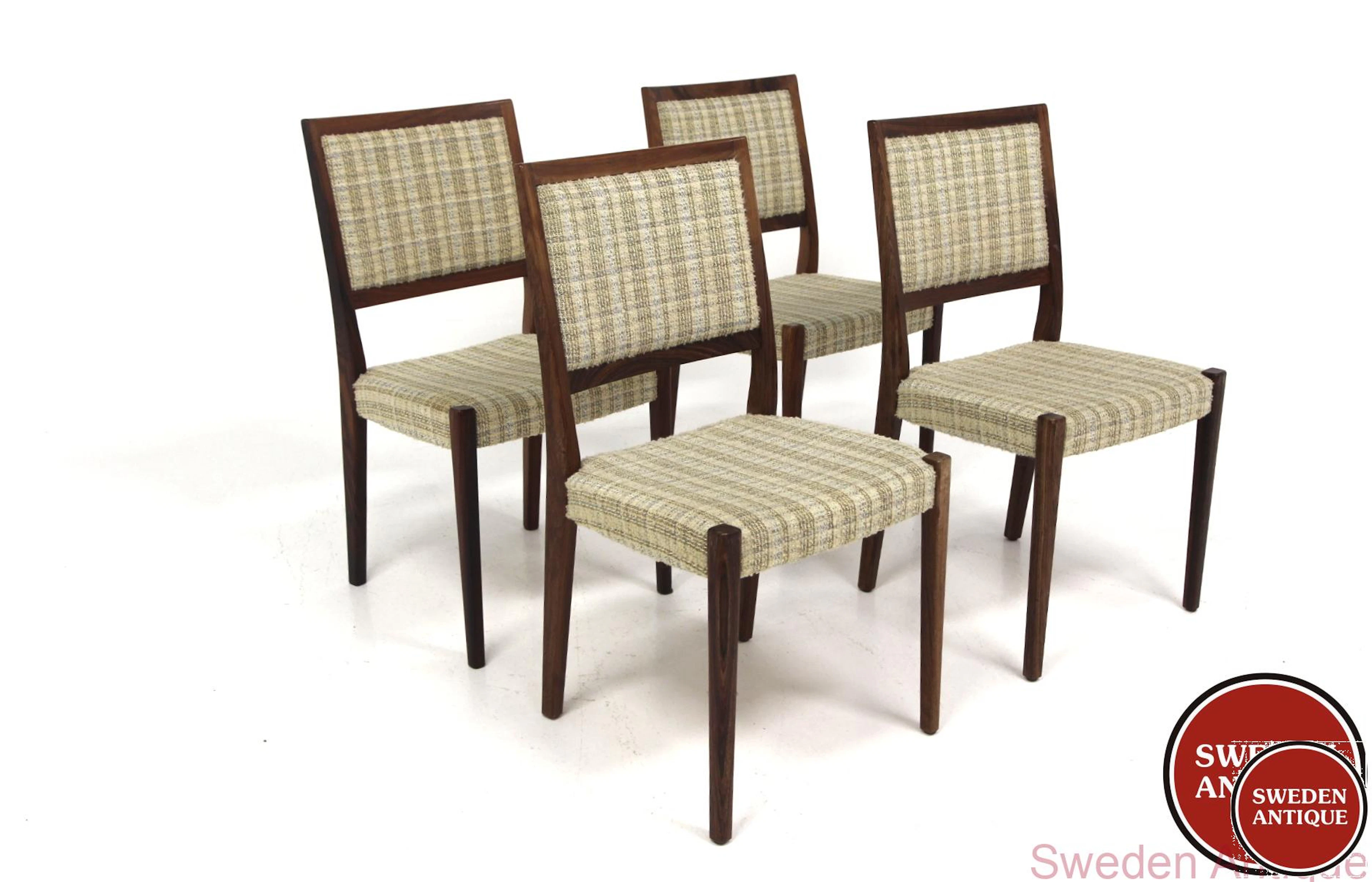 4Pcs Chairs Svedgards, Markaryd Year: 1960s Origin: Swe. Material:
