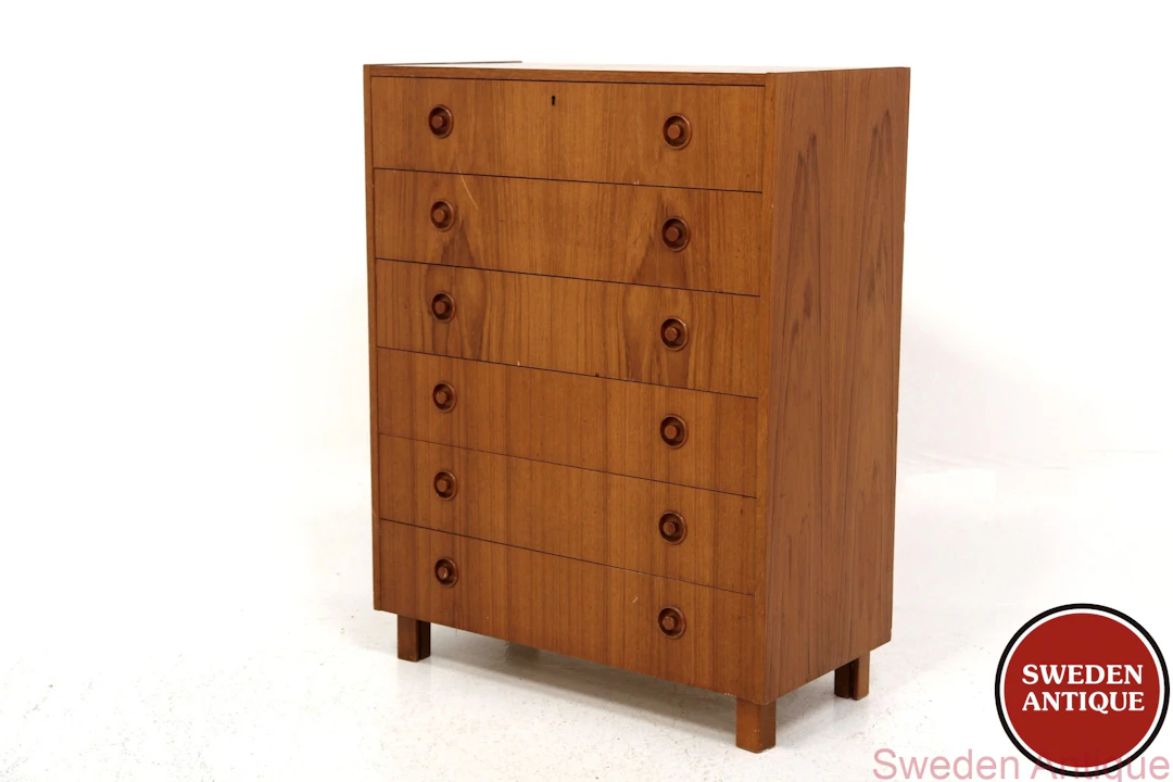 Chest of drawers / Tallboy 1960s Swe. Teak